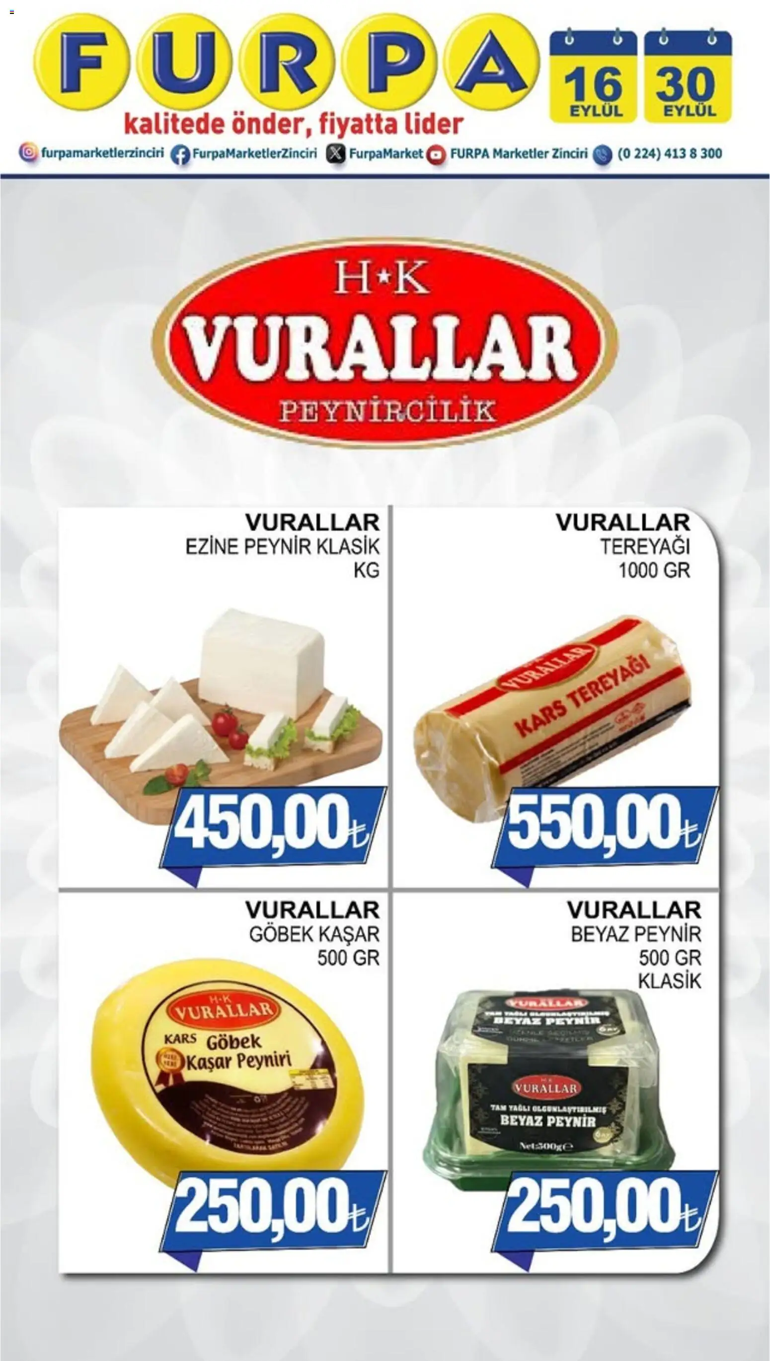 Furpa Katalog - 21 Eylül 2026 tarihinden itibaren geçerlidir | Sayfa: 6 | Ürünler: Tereyağı, Peynir