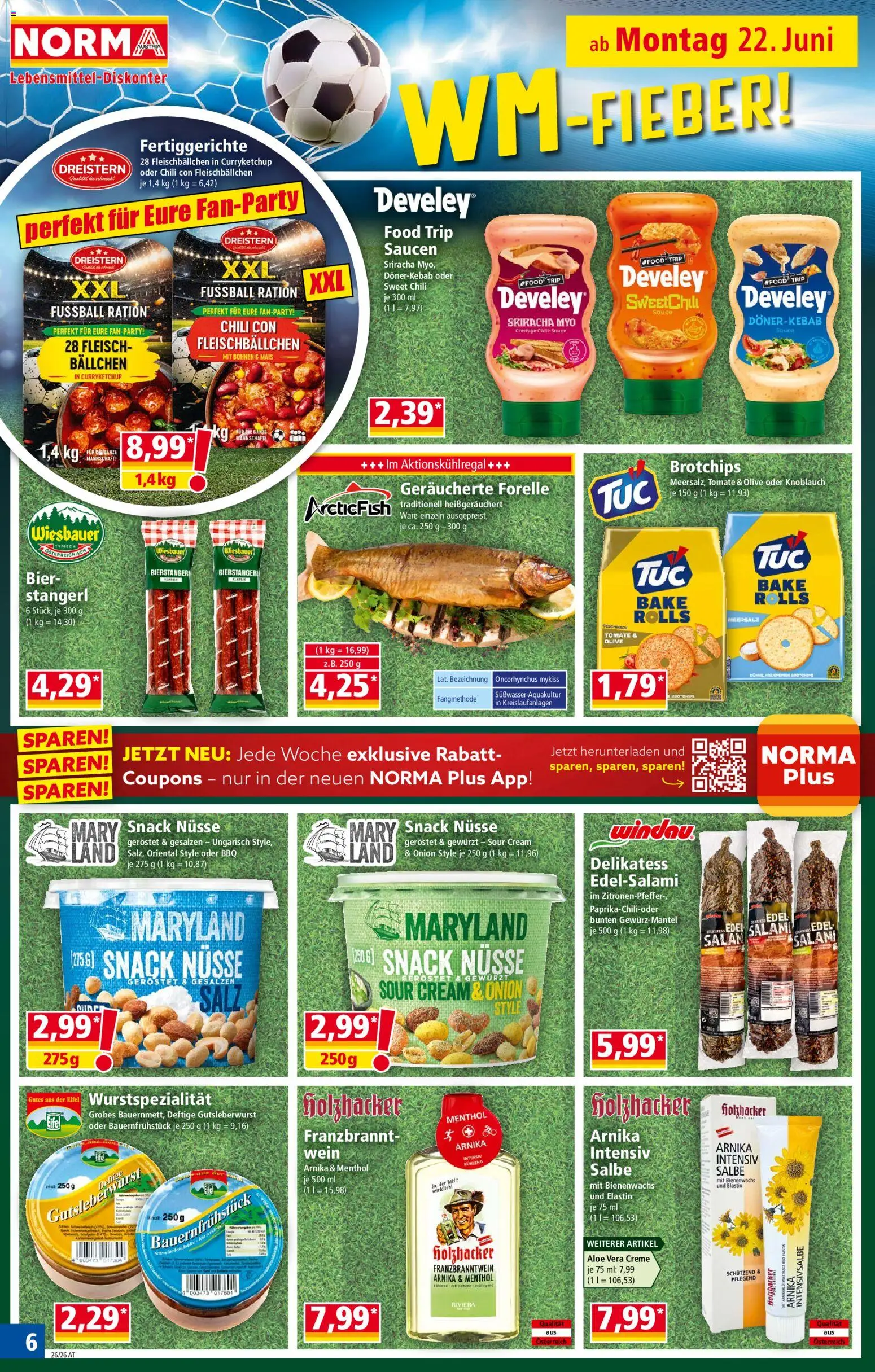 Norma Flugblatt gültig ab 22.06.2026 | Seite: 6 | Produkte: Nüsse, Fertiggerichte, Knoblauch, Chili