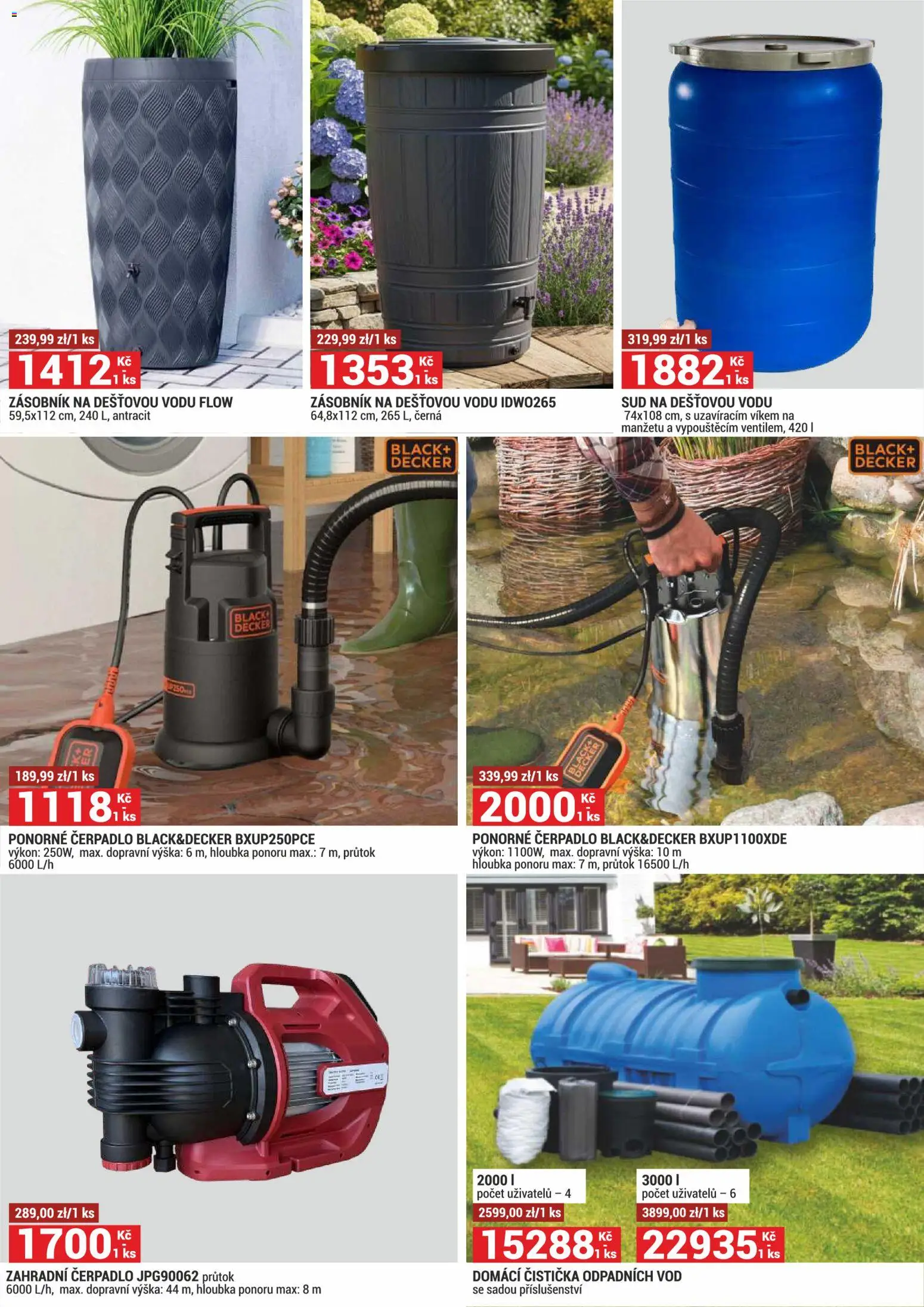 Merkury Market leták od 01.07.2026 | Strana: 3 | Produkty: Zásobník, Zahradní čerpadlo, Ponorné čerpadlo, Čerpadlo