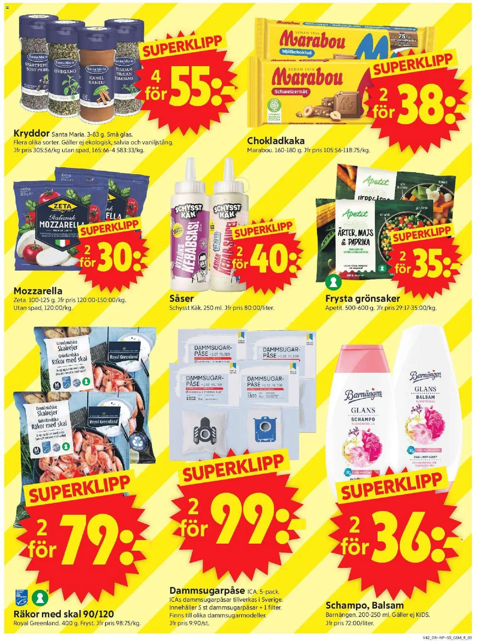ICA Supermarket reklamblad aktuell från 12/10/2026 | Sida: 3 | Produkter: Gem, Paprika, Galler, Grönsaker