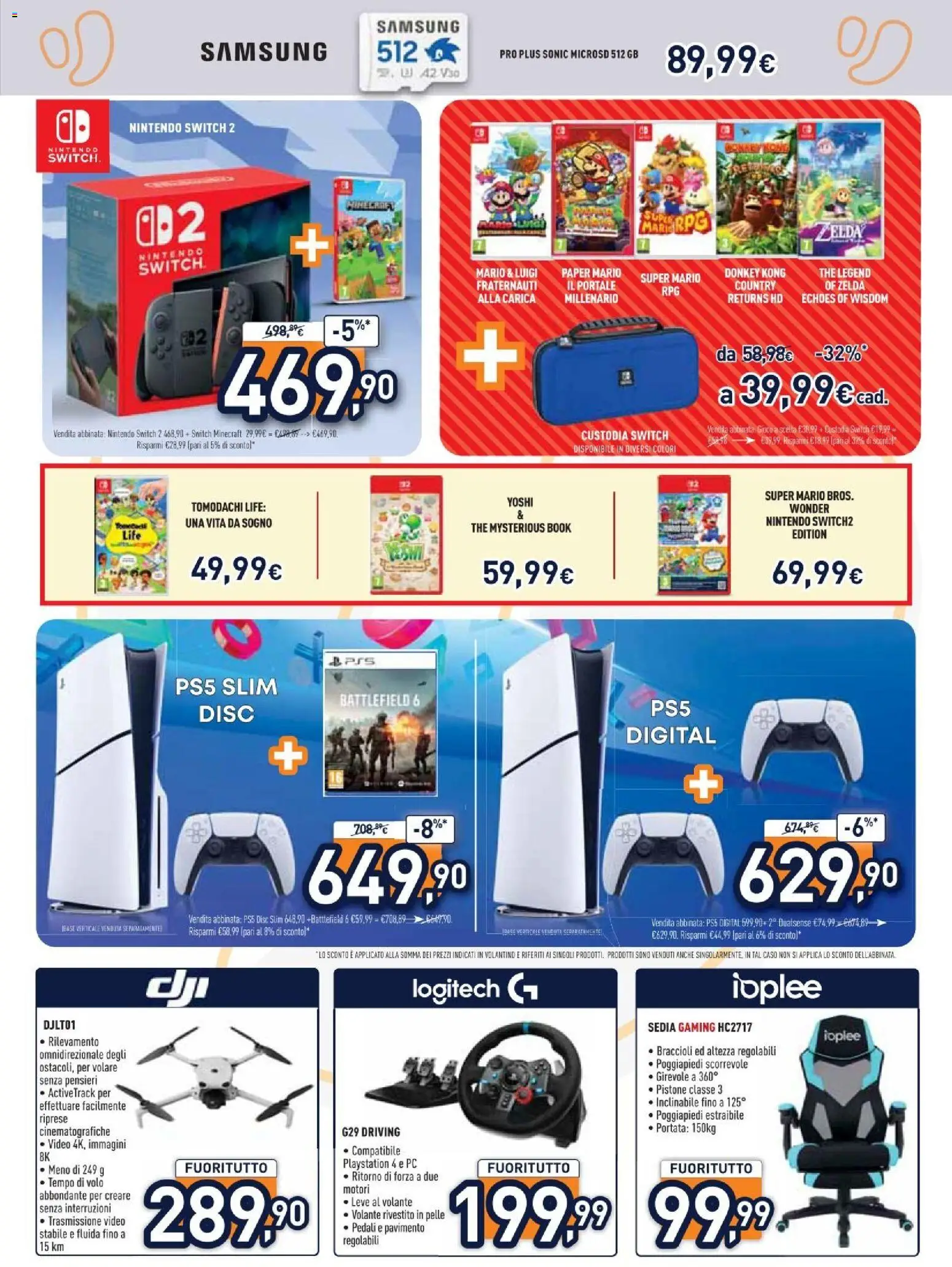 Volantino Unieuro del 10/08/2026 | Pagina: 15 | Prodotti: Braccioli, Playstation, Sedia, Samsung