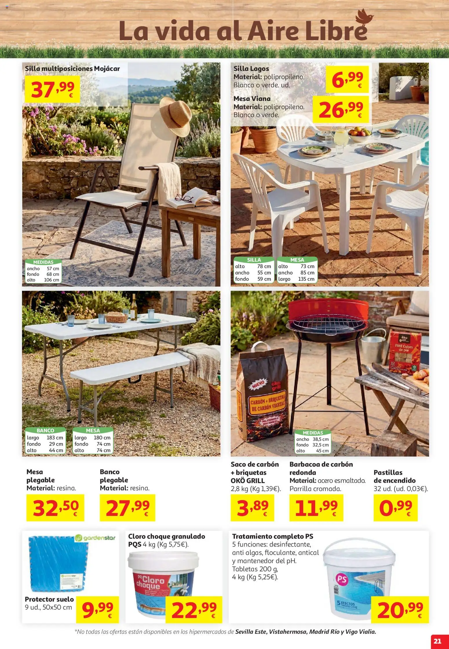 Alcampo HG Nacional Litoral │ válido desde el 29/07/2026 | Página: 21 | Productos: Barbacoa, Parrilla, Mesa, Silla