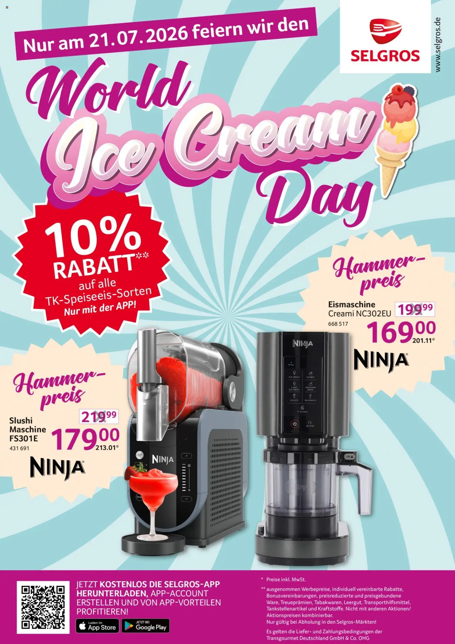 Selgros World Ice Cream Day – gültig ab 21.07.2026 | Seite: 1