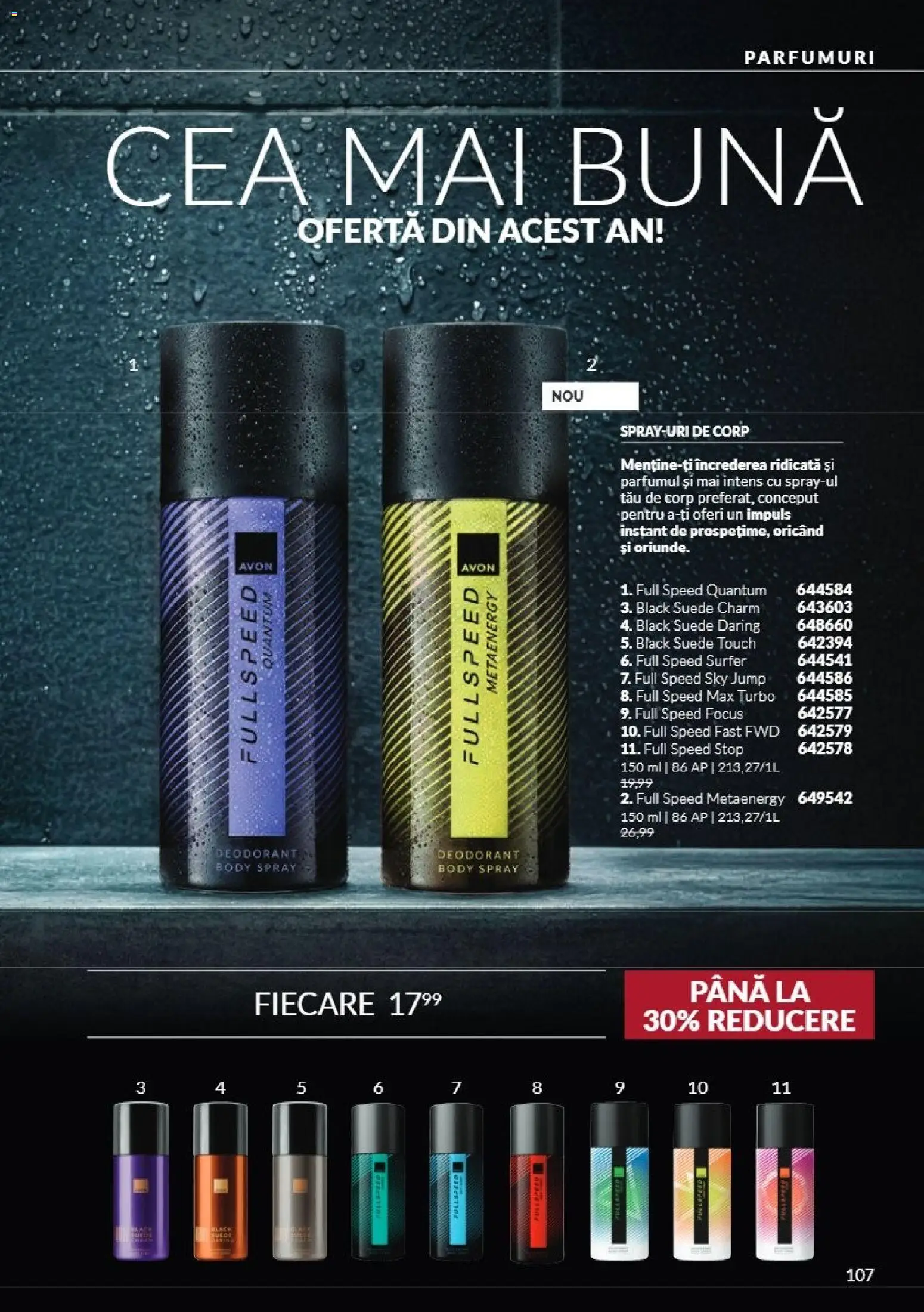 Noul catalog Avon – valabil de la 01.10.2026 | Pagină: 107 | Produse: Body, Deodorant, Black