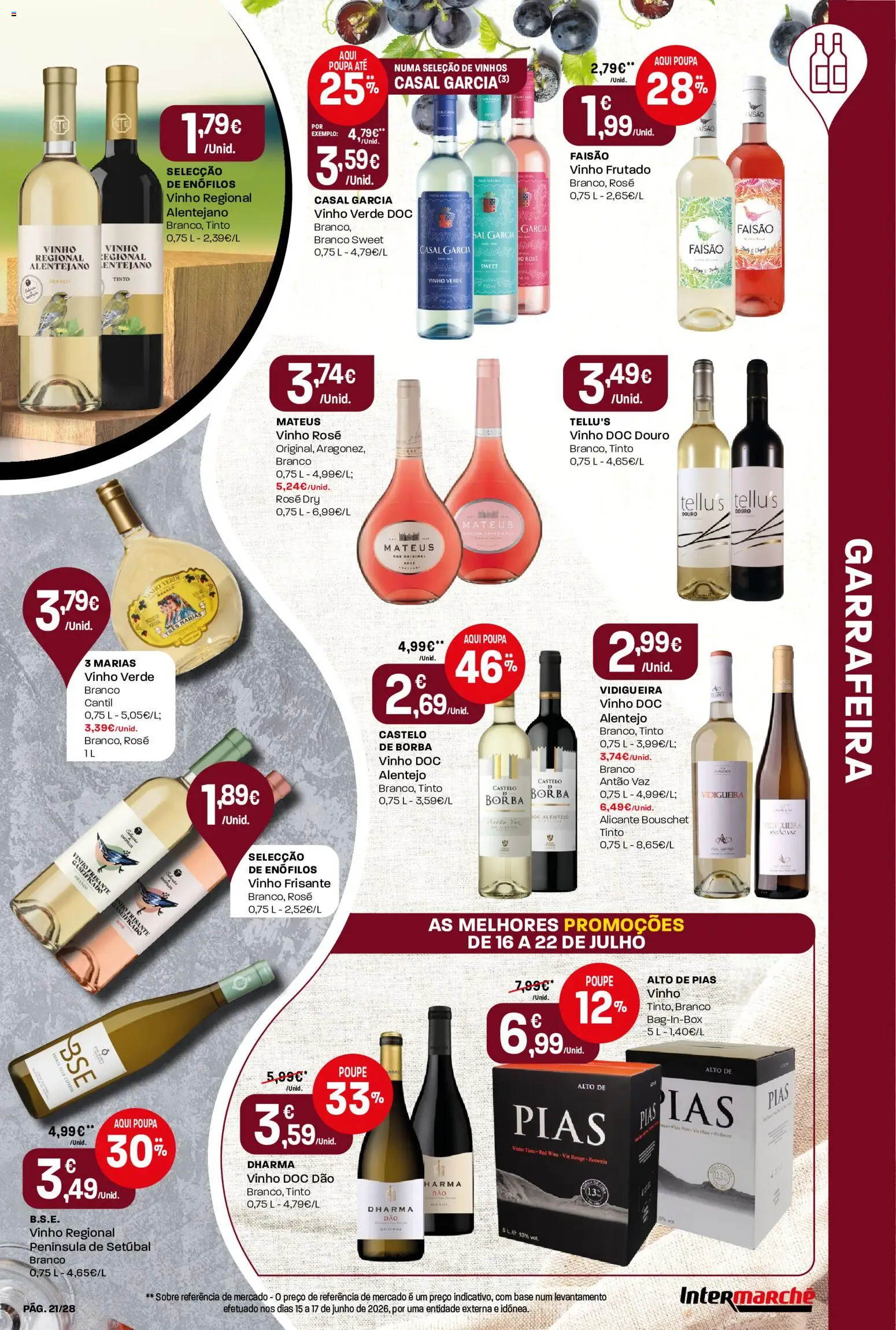 Intermarché Folheto Contact │ válido de 16/07/2026 | Página: 21 | Produtos: Base, Sal, Vinho, Vinho tinto