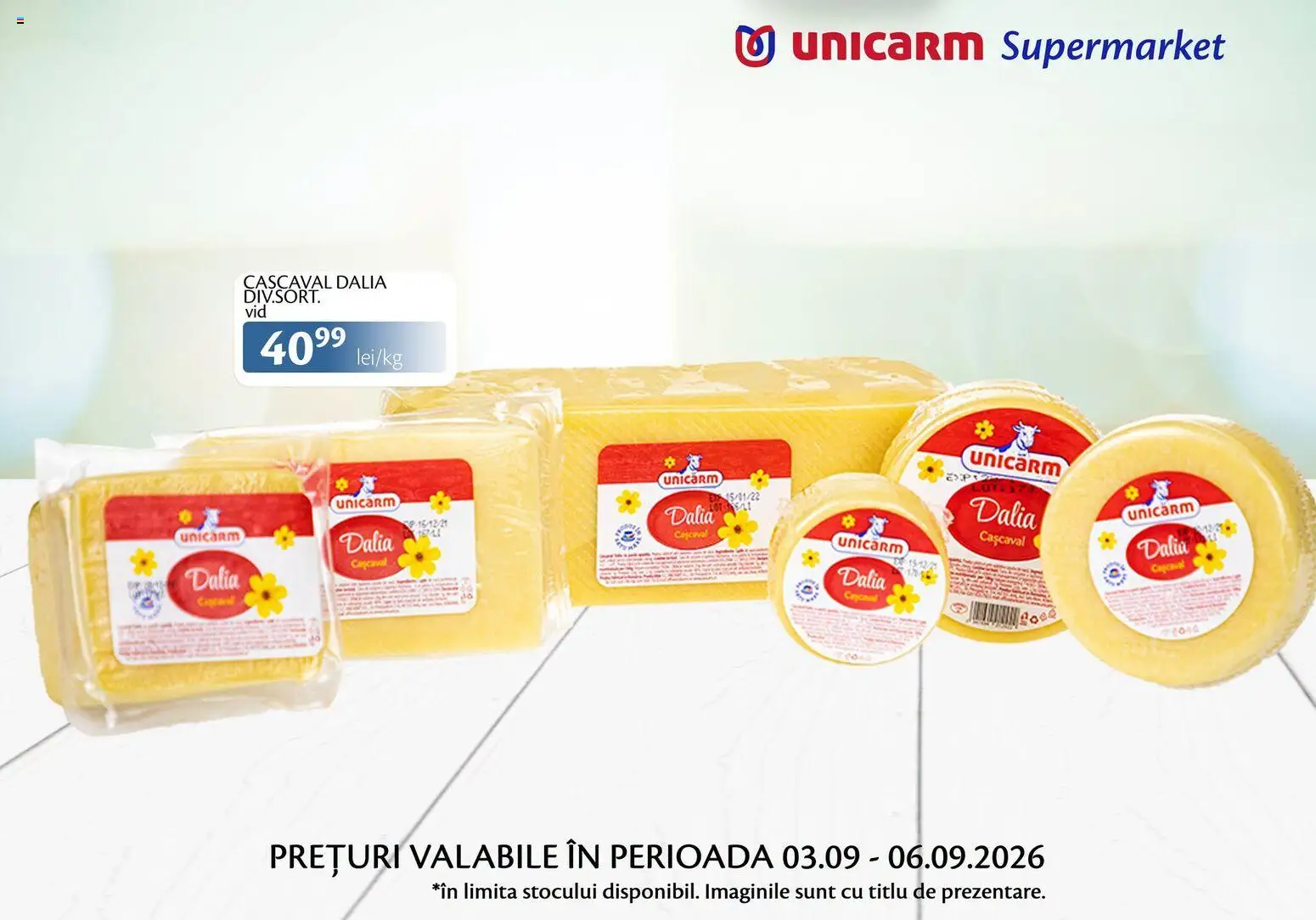 Noul catalog Unicarm – valabil de la 03.09.2026 | Pagină: 7 | Produse: Cașcaval