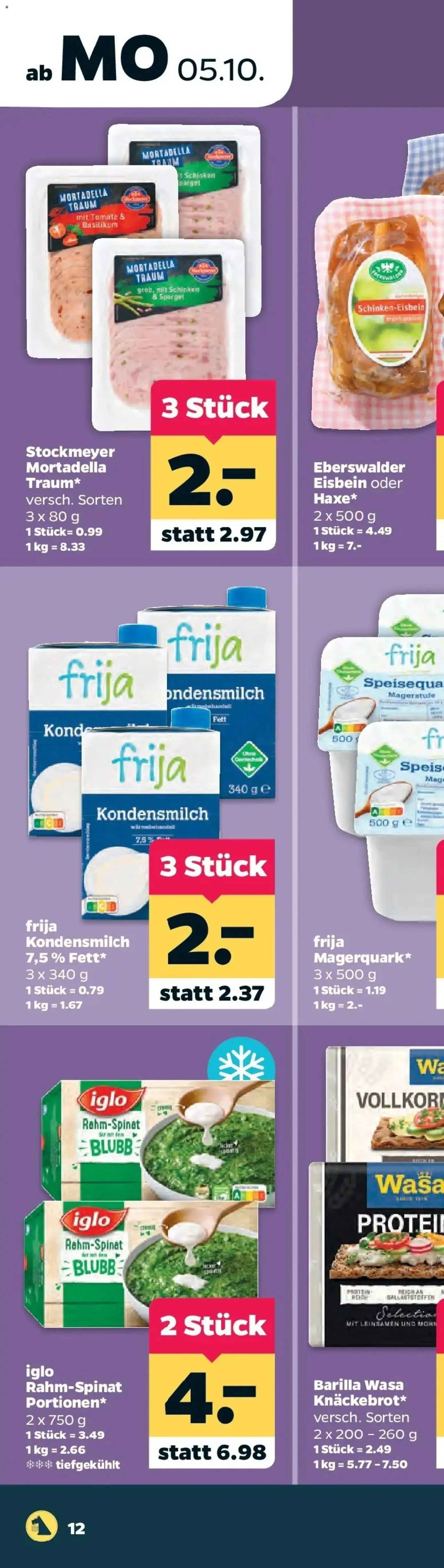 Netto Aktueller Prospekt ab 05.10.2026 → Angebote nächste Woche | Seite: 31 | Produkte: Iglo, Spargel, Kondensmilch, Schinken