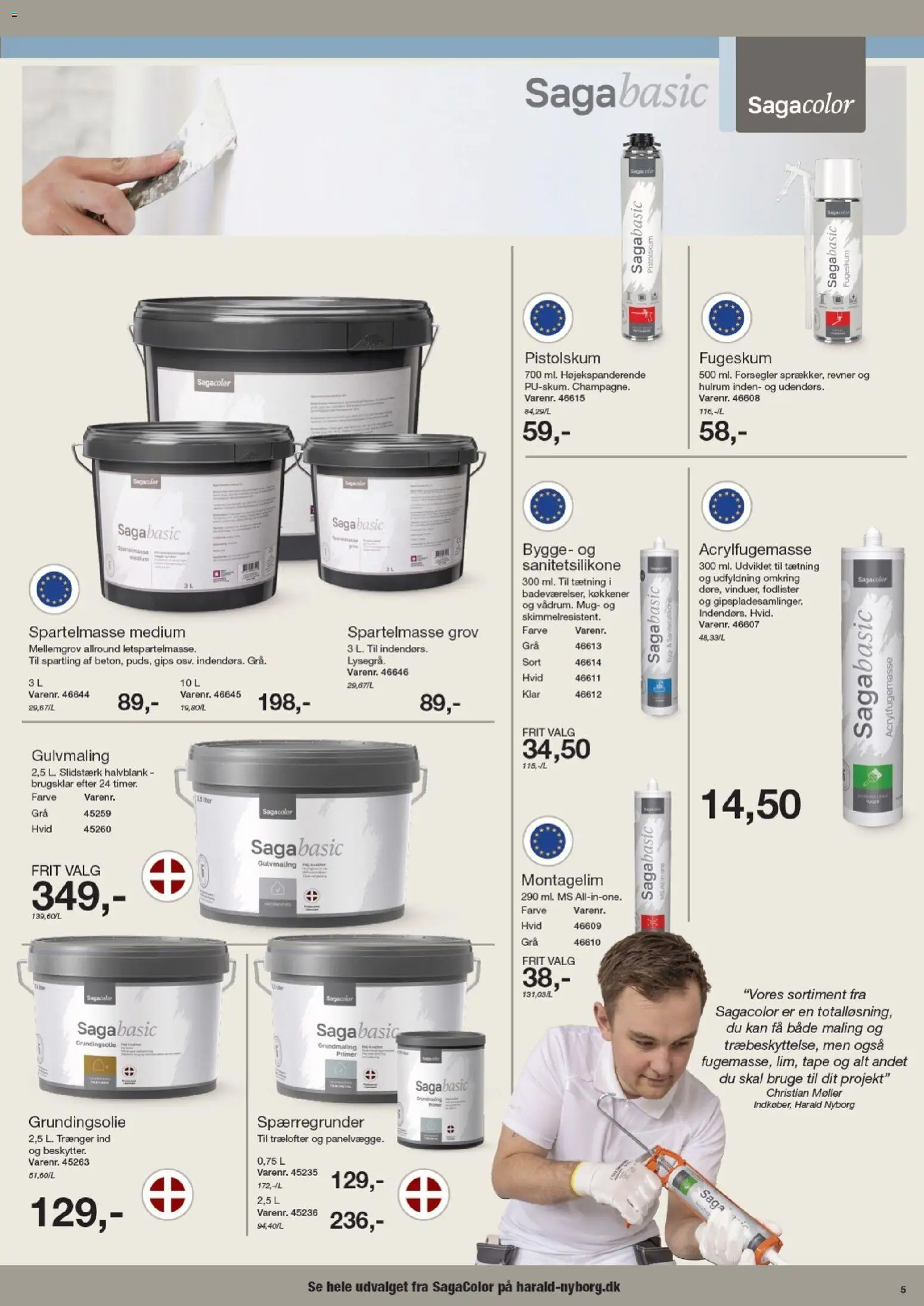 Harald Nyborg tilbudsavis – gyldig fra 21/09/2026 | Side: 5 | Produkter: Spartelmasse, Maling