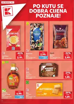 Bio Kanadski javorov sirup, Bio Kanadski javorov sirup 250ml - Pregled kataloga iz trgovine Kaufland, vrijedi od 16.09.2026 | Stranica: 26