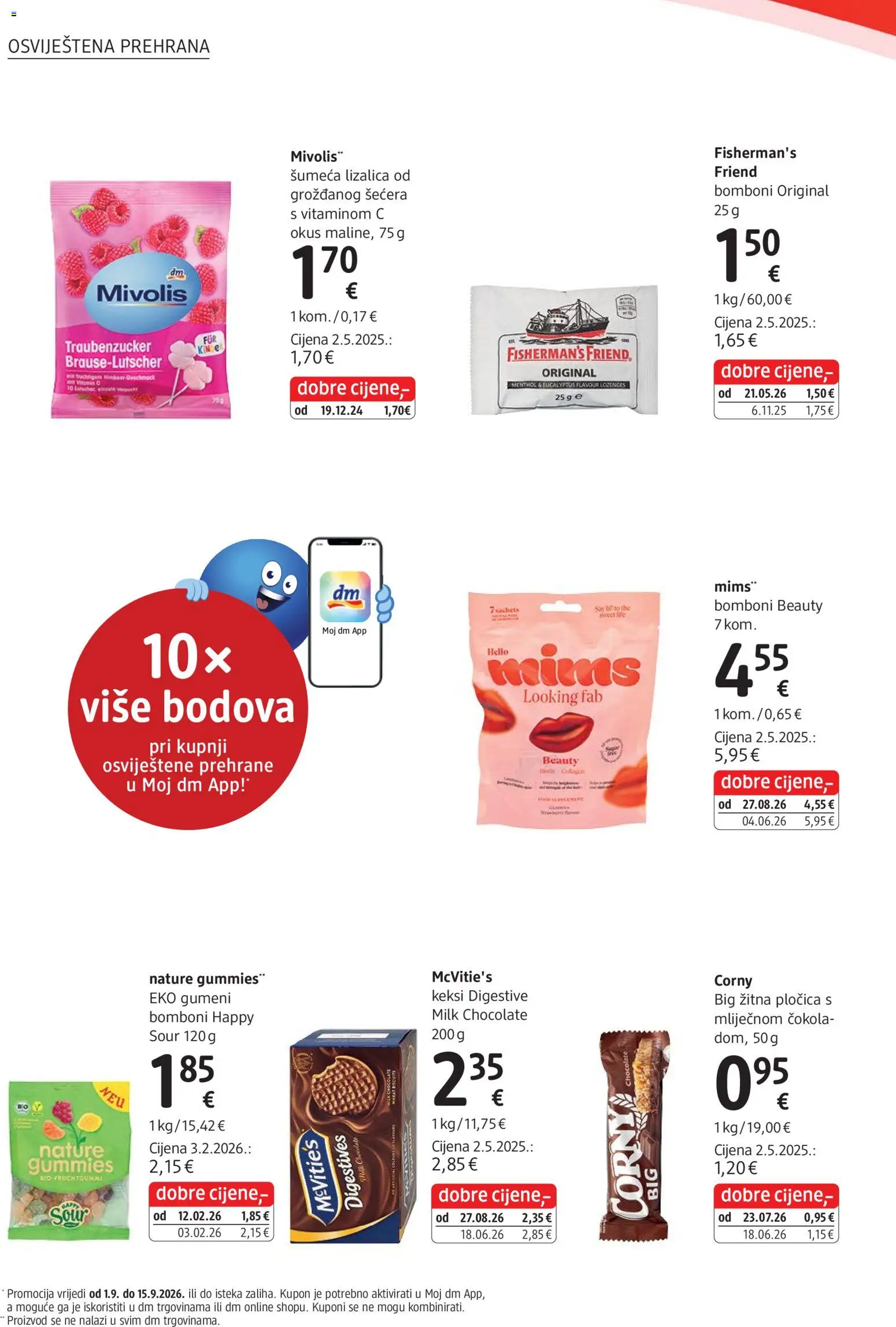 DM katalog | vrijedi od 01.09.2026 | Stranica: 10 | Proizvodi: Keksi, Bomboni, Lizalica