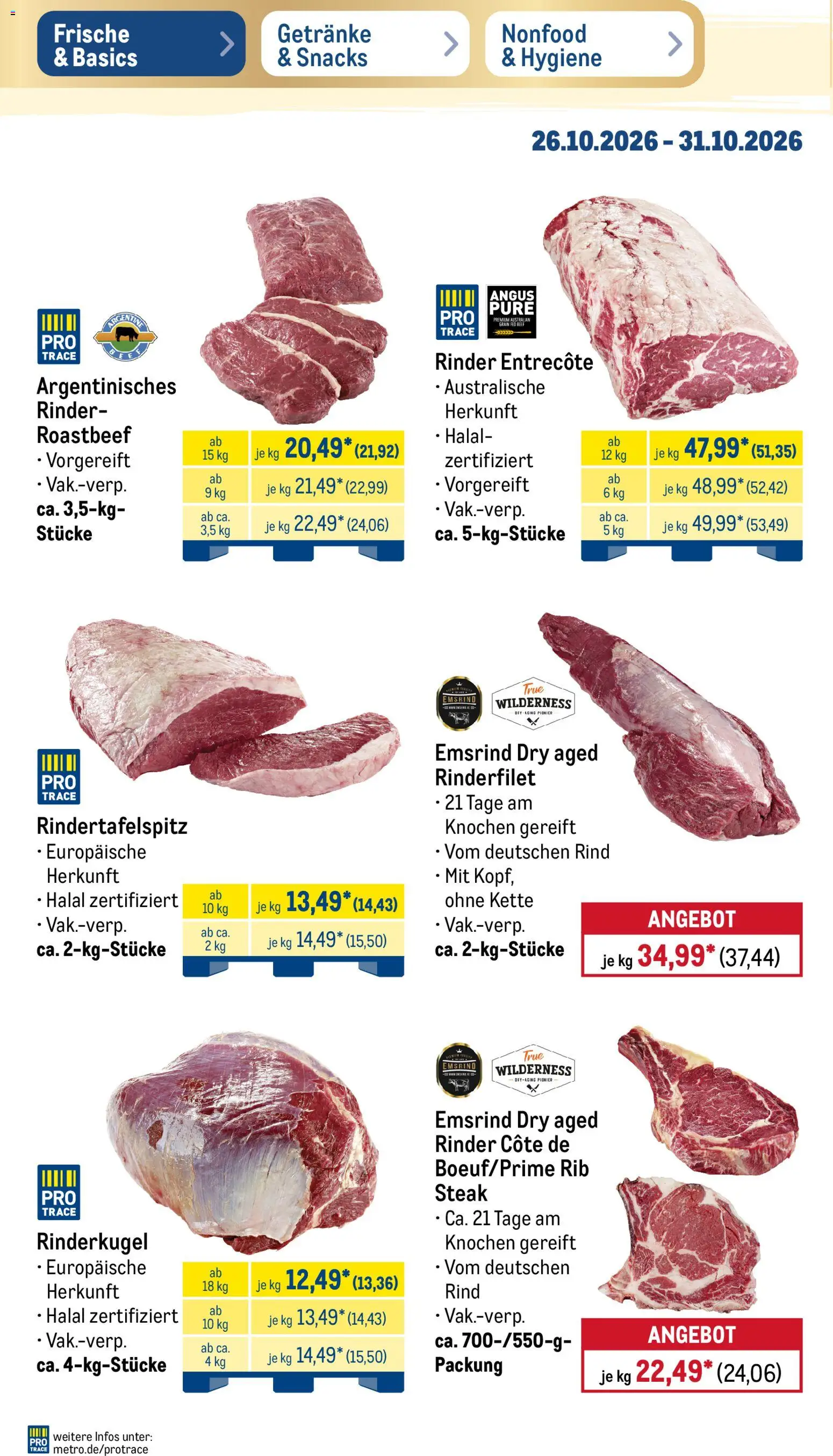 Metro NonFood-Angebote – gültig ab 26.10.2026 | Seite: 32 | Produkte: Schweinenacken, Schweinefilet
