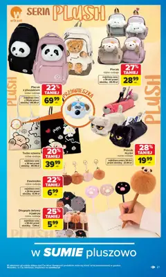 Pogląd oferty "Carrefour gazetka - Szkoła nowy sezon" - ważna od 27.07.2026 | Strona: 21 | Produkty: Plecak, Torba