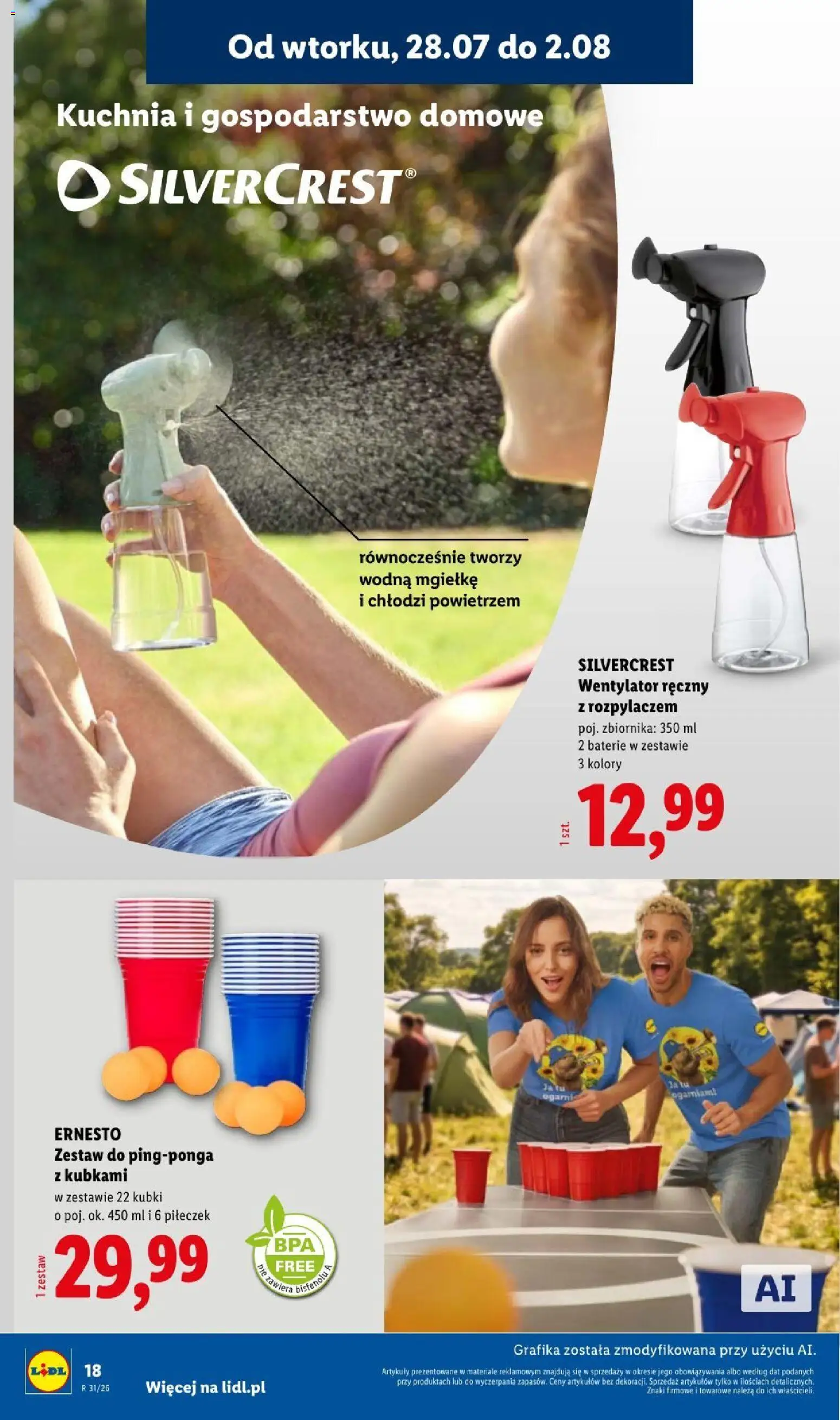 Lidl gazetka - Pol'and'Rock od 28.07.2026 | Strona: 18 | Produkty: Wentylator, Baterie