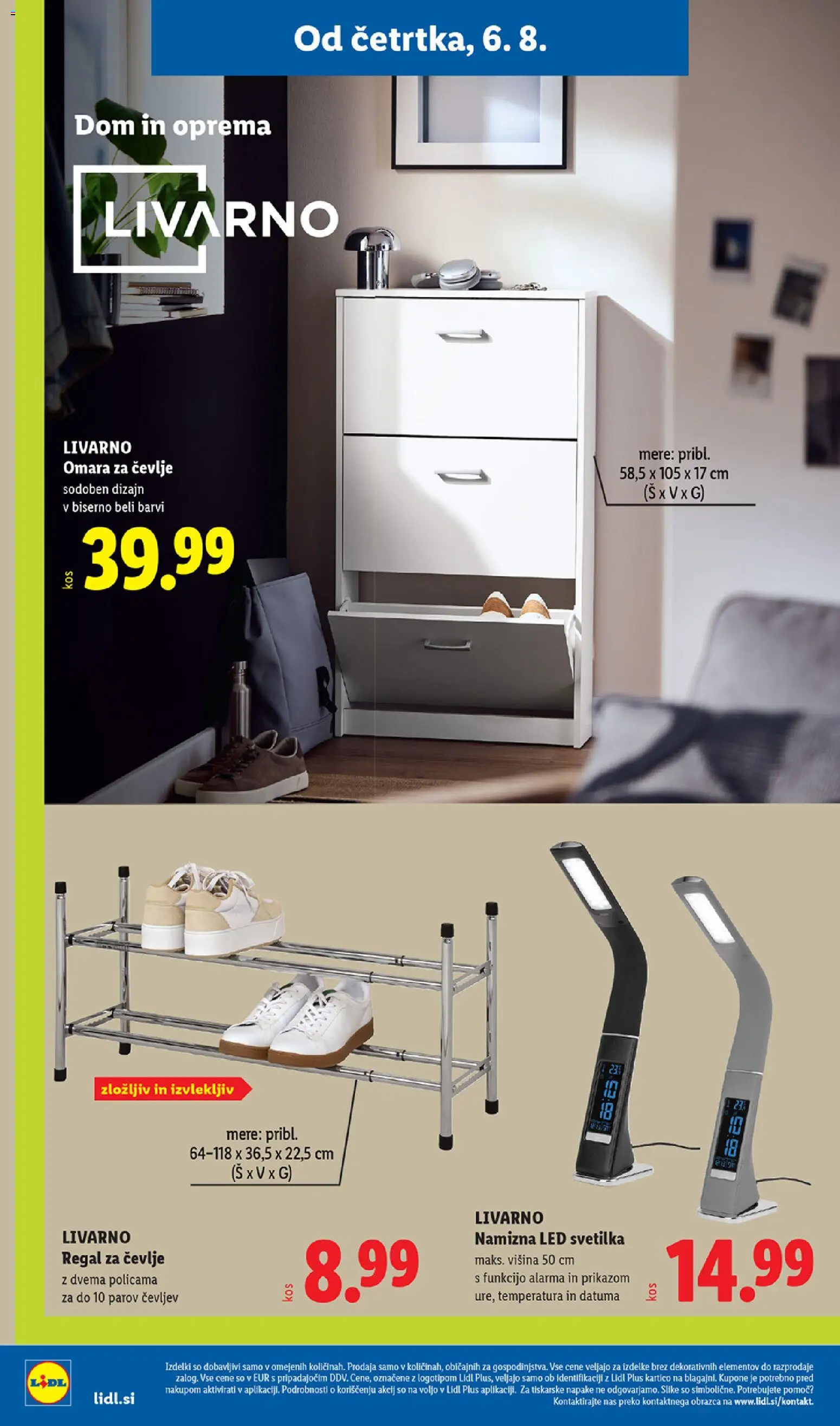 Novi Lidl katalog ponudbe – veljaven od 06.08.2026 | Stran: 32 | Izdelki: Led svetilka, Omara, Svetilka, Regal