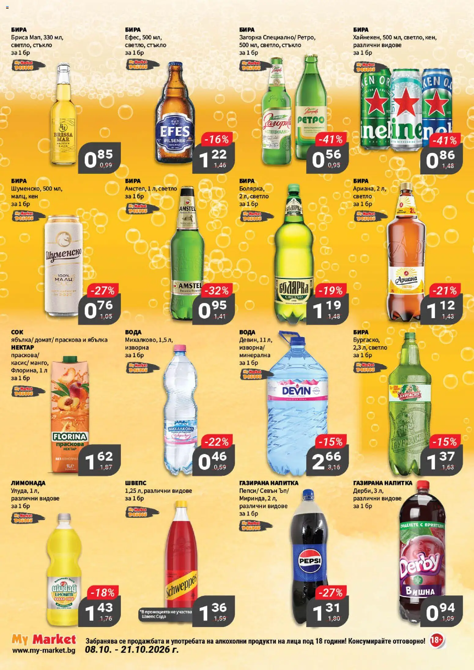 {H1} | Страница: 18 | Продукти: Вода, Праскова, Лимонада, Напитка