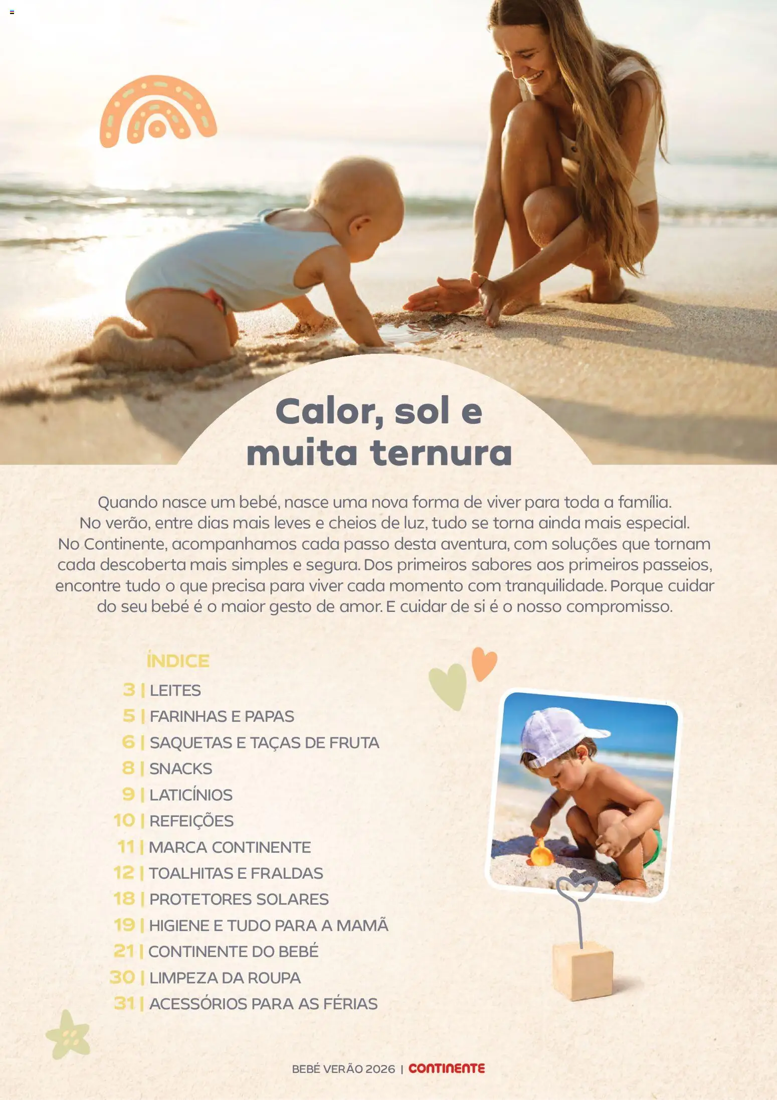 Continente Bebé Verão │ válido de 30/06/2026 | Página: 2 | Produtos: Fraldas, Taças