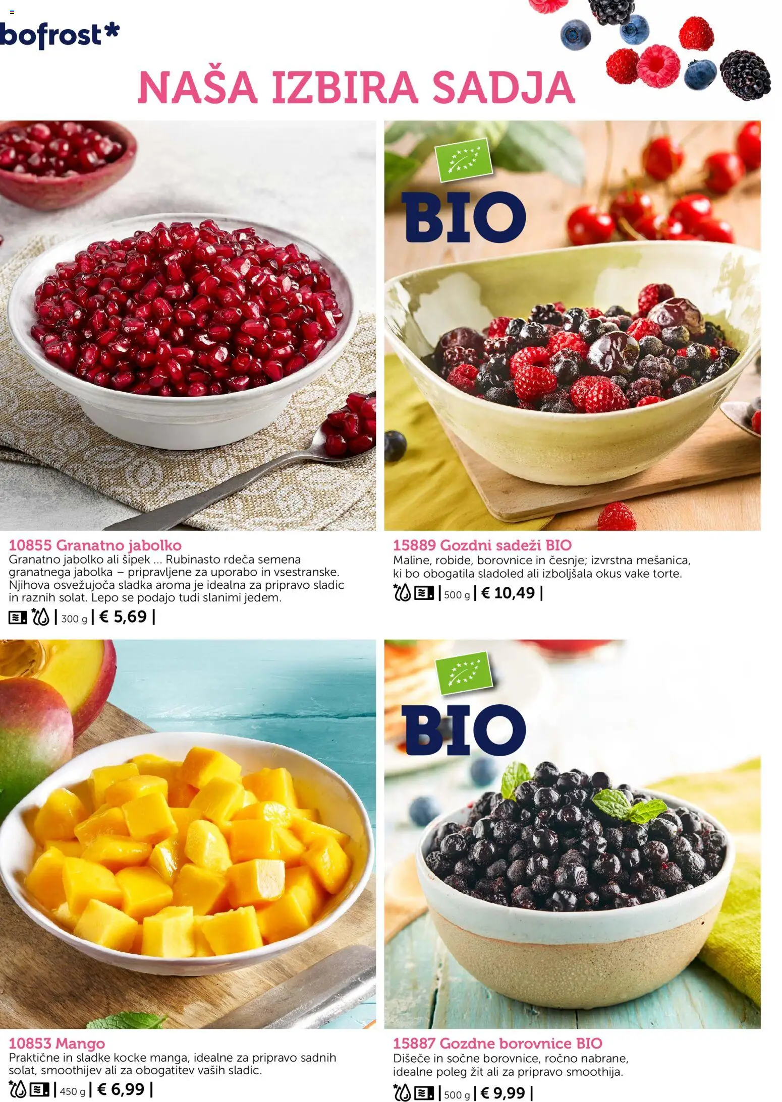 Novi Bofrost katalog ponudbe – veljaven od 01.10.2026 | Stran: 82 | Izdelki: Gozdni sadeži, Jabolka, Borovnice, Sladoled