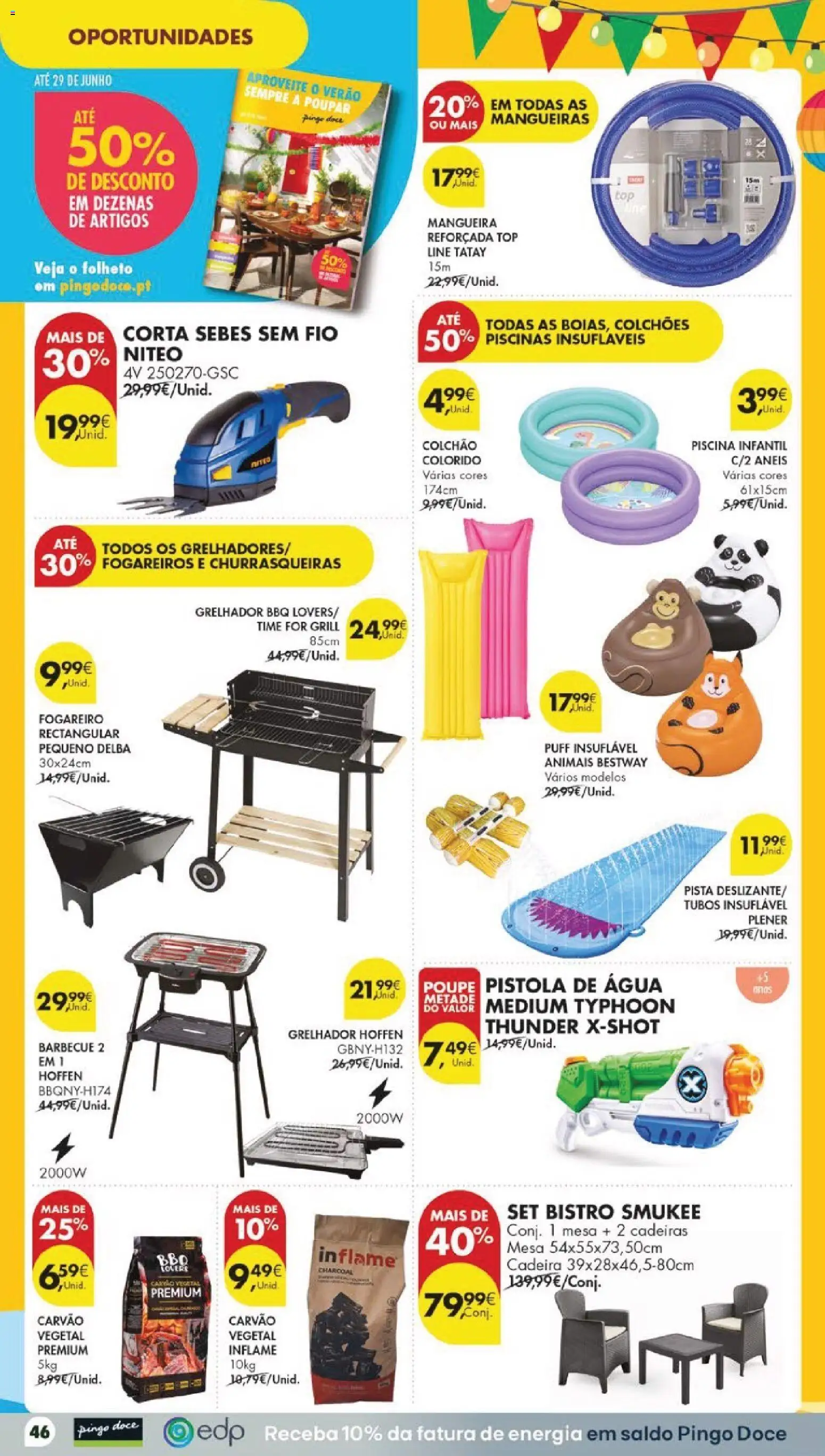 Pingo Doce folheto │ válido de 09.06.2026 | Página: 52 | Produtos: Agua, Piscina, Cadeiras, Carvão vegetal
