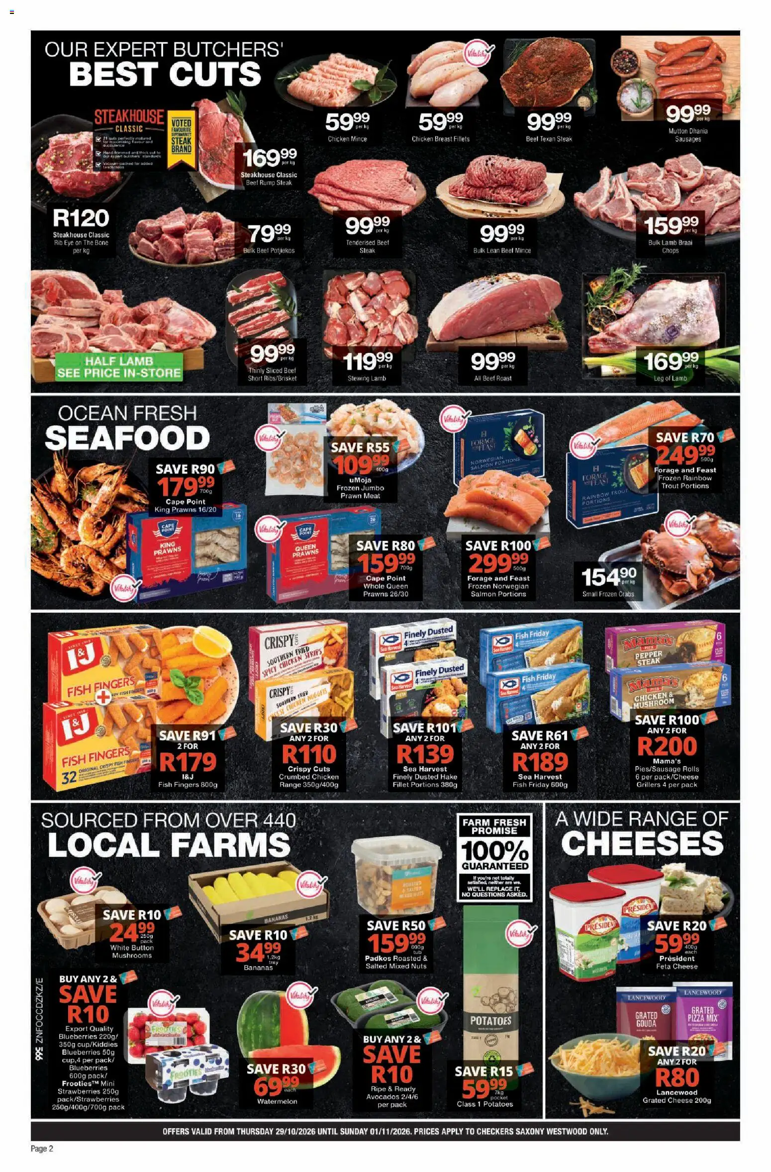 New Checkers catalogue – valid from 29/10/2026 | Page: 2 | Products: Pizza, Strawberries, Avocados, Beet