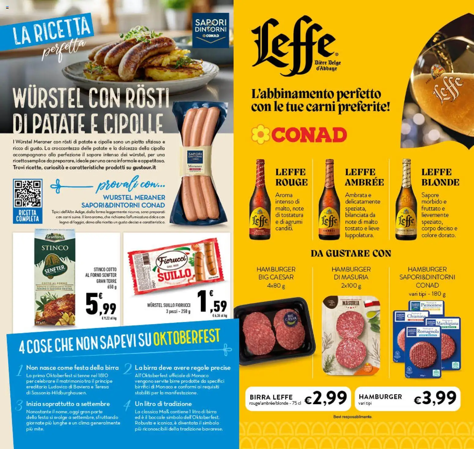 Volantino Conad del 23/09/2026 | Pagina: 7 | Prodotti: Wurstel, Agrumi, Forno, Hamburger