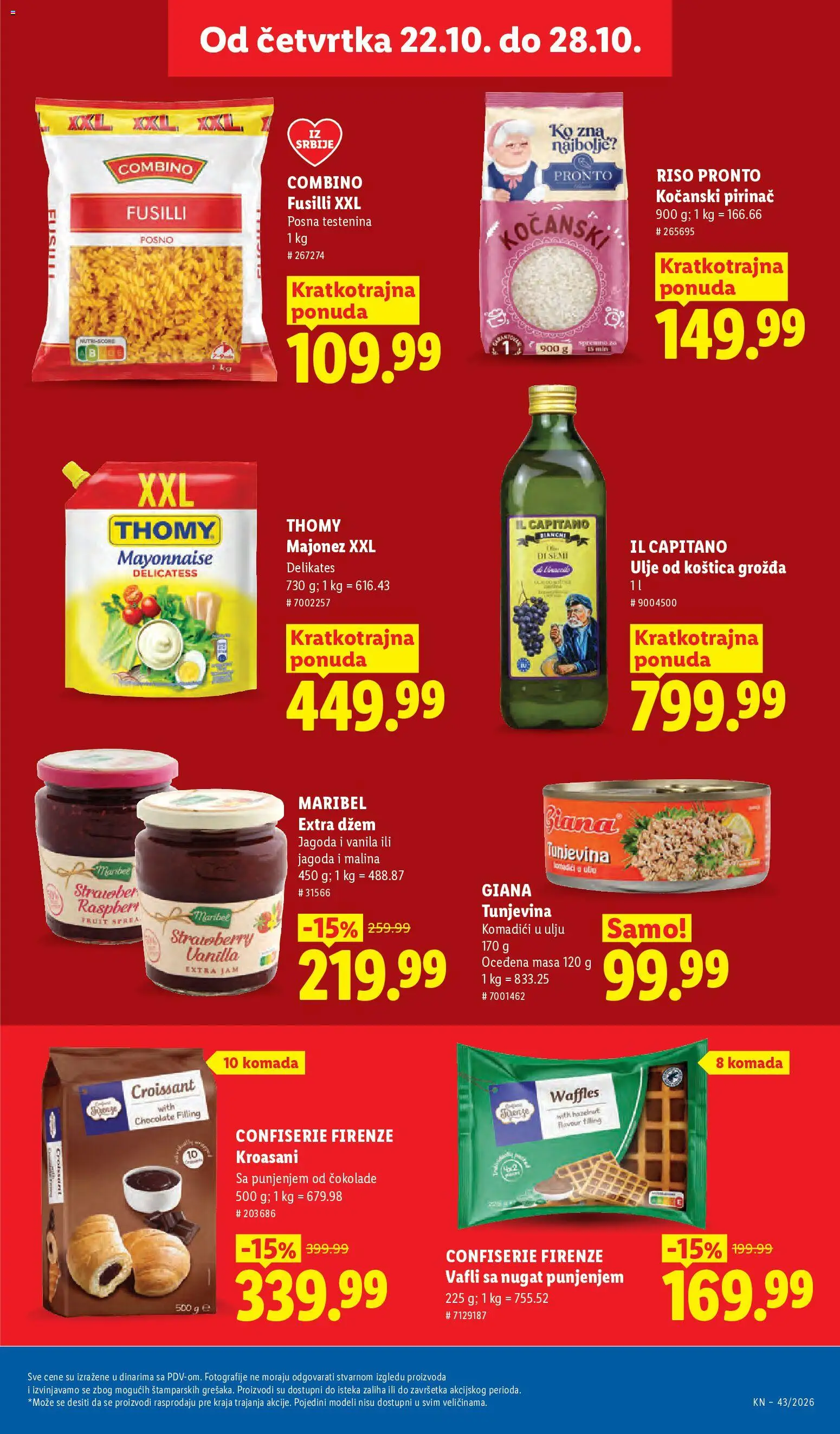 Lidl katalog - važi od 22.10.2026 | Strana: 31 | Proizvode: Vafl, Vanila, Pronto, Malina
