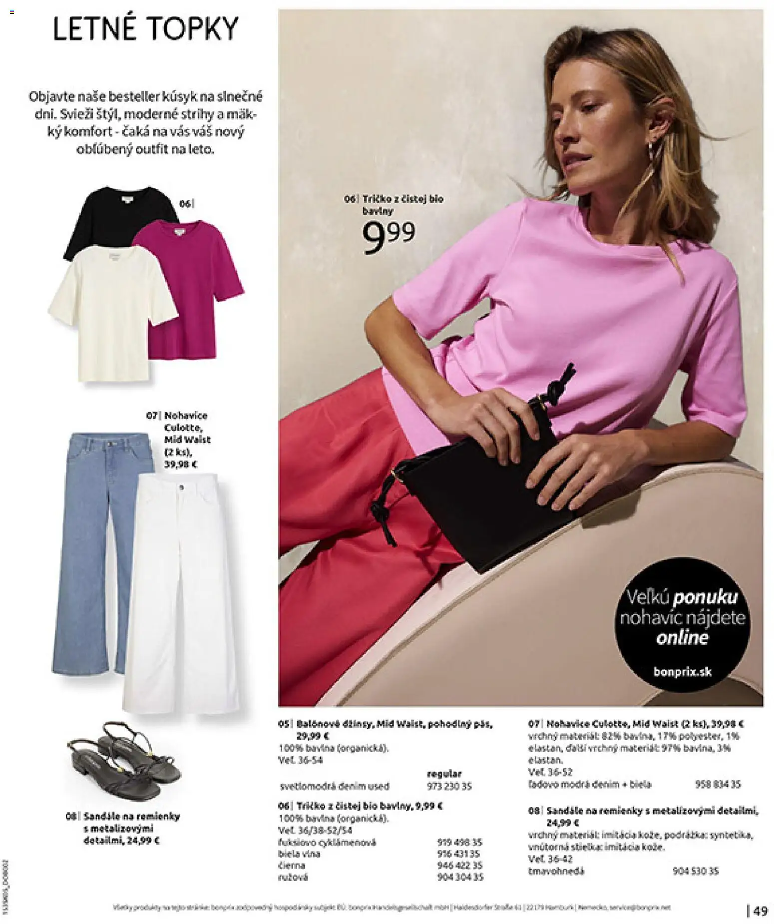 Nové Bonprix akcie – leták je platný od 01.01.2026 | Strana: 51 | Produkty: Tričko, Nohavice, Sandále, Mak