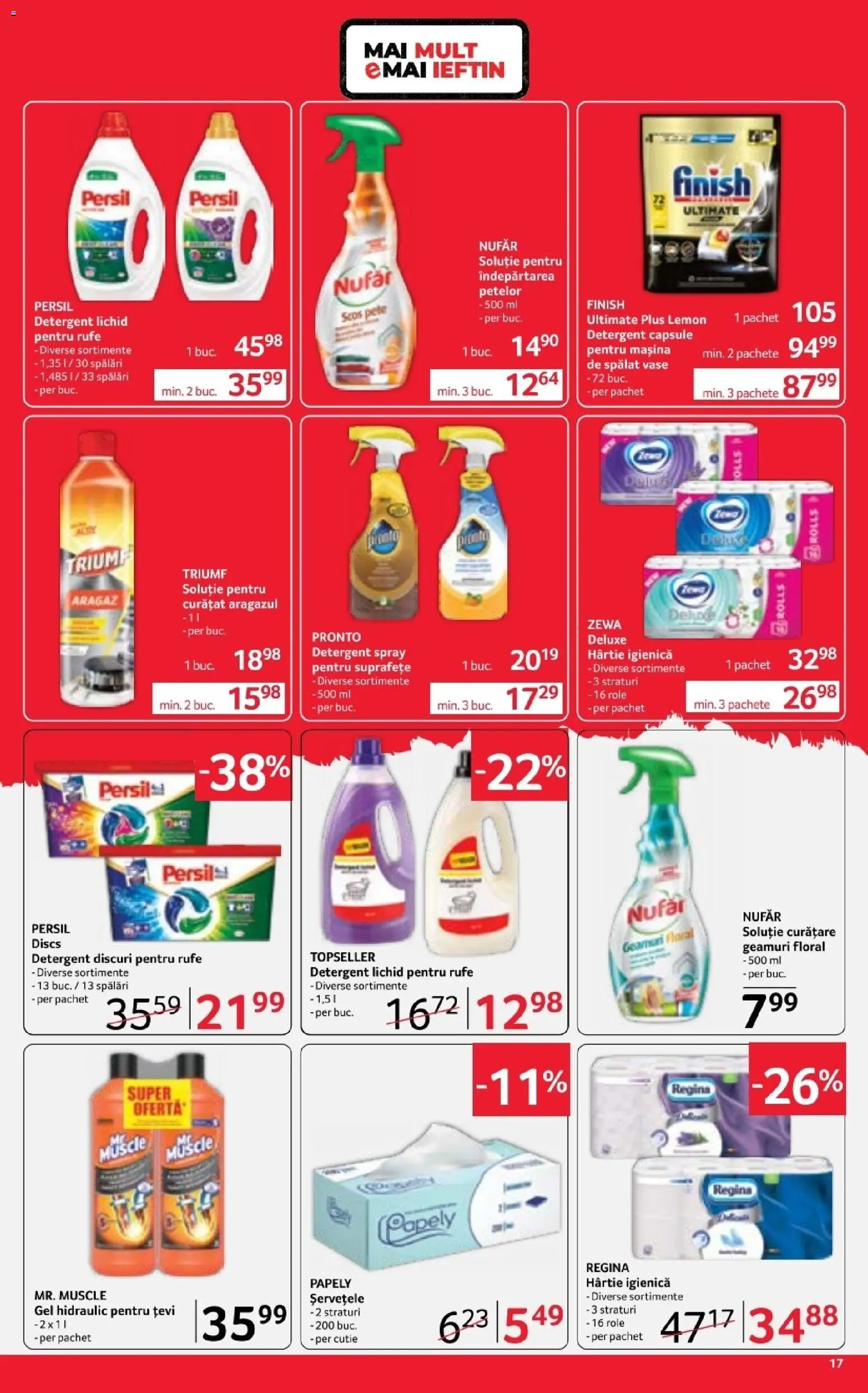 Noul catalog Selgros – valabil de la 17.04.2026 | Pagină: 17 | Produse: Aragaz, Role, Cutie, Detergent