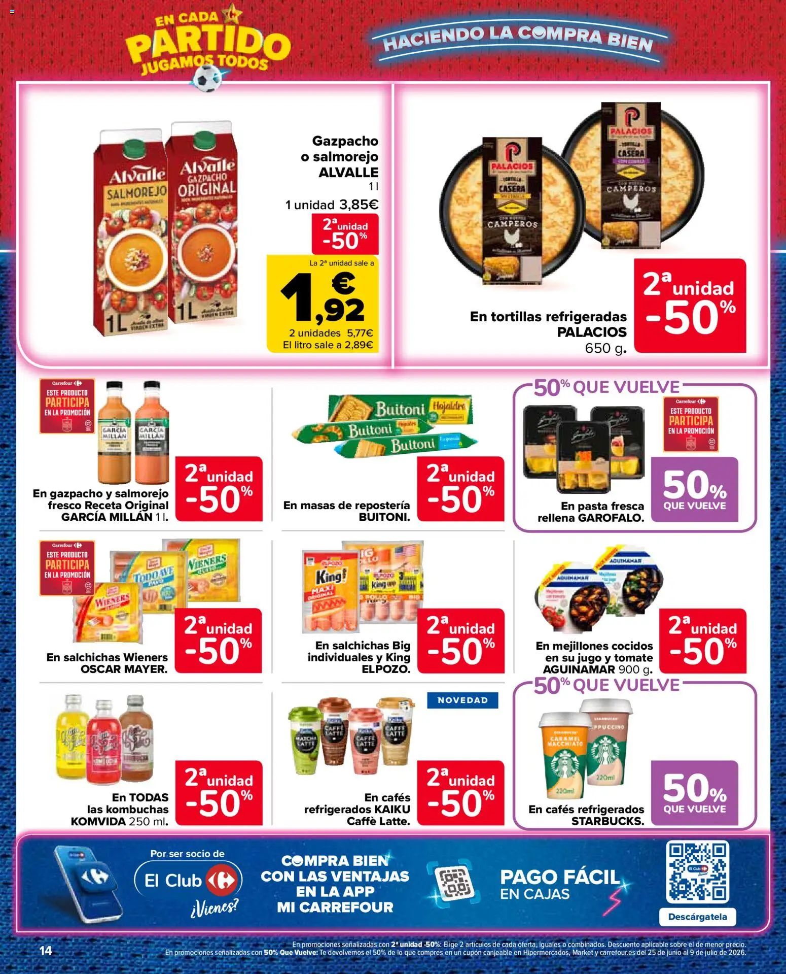 Carrefour Market folleto │ válido desde el 11.06.2026 | Página: 14 | Productos: Jugo, Pasta, Té, Gazpacho