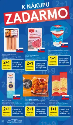 Tesco leták platný od 17.06.2026 | Strana: 28 | Produkty: Saláma, Cestoviny, Smotana, Párky