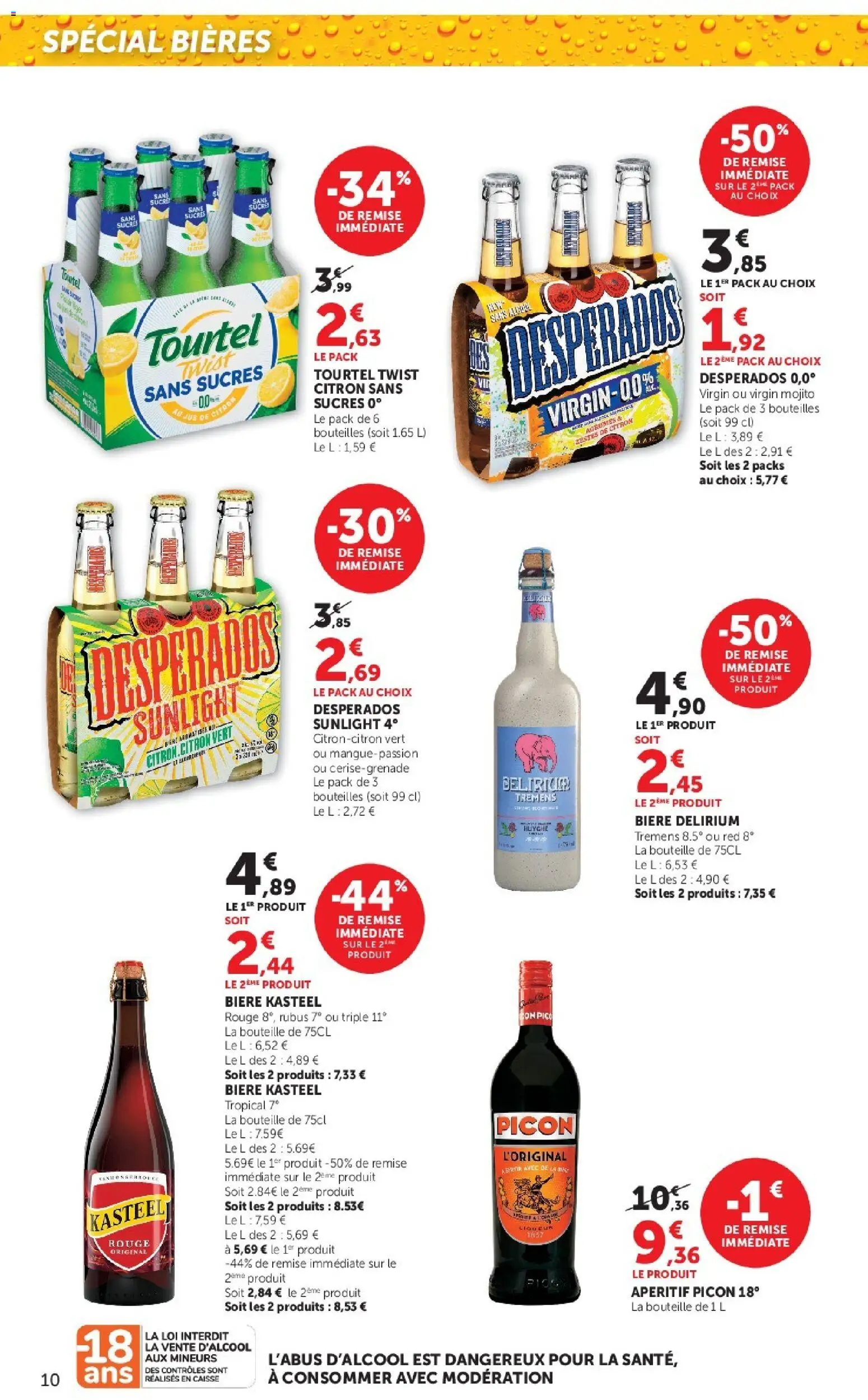 {H1} | Page: 10 | Produits: Citron, Jus de citron, Jus, Bière