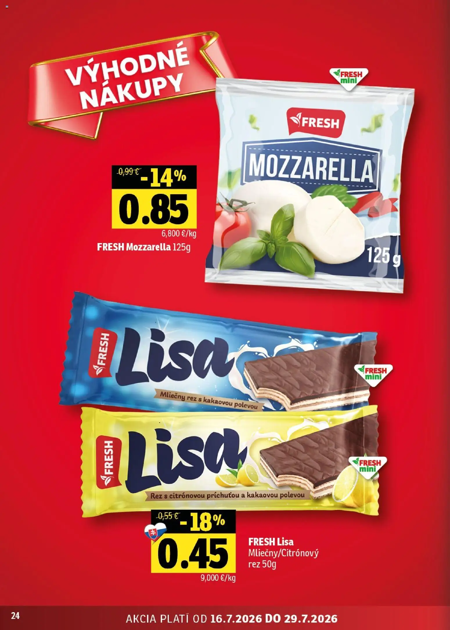 Nové Fresh akcie – leták je platný od 16.07.2026 | Strana: 24