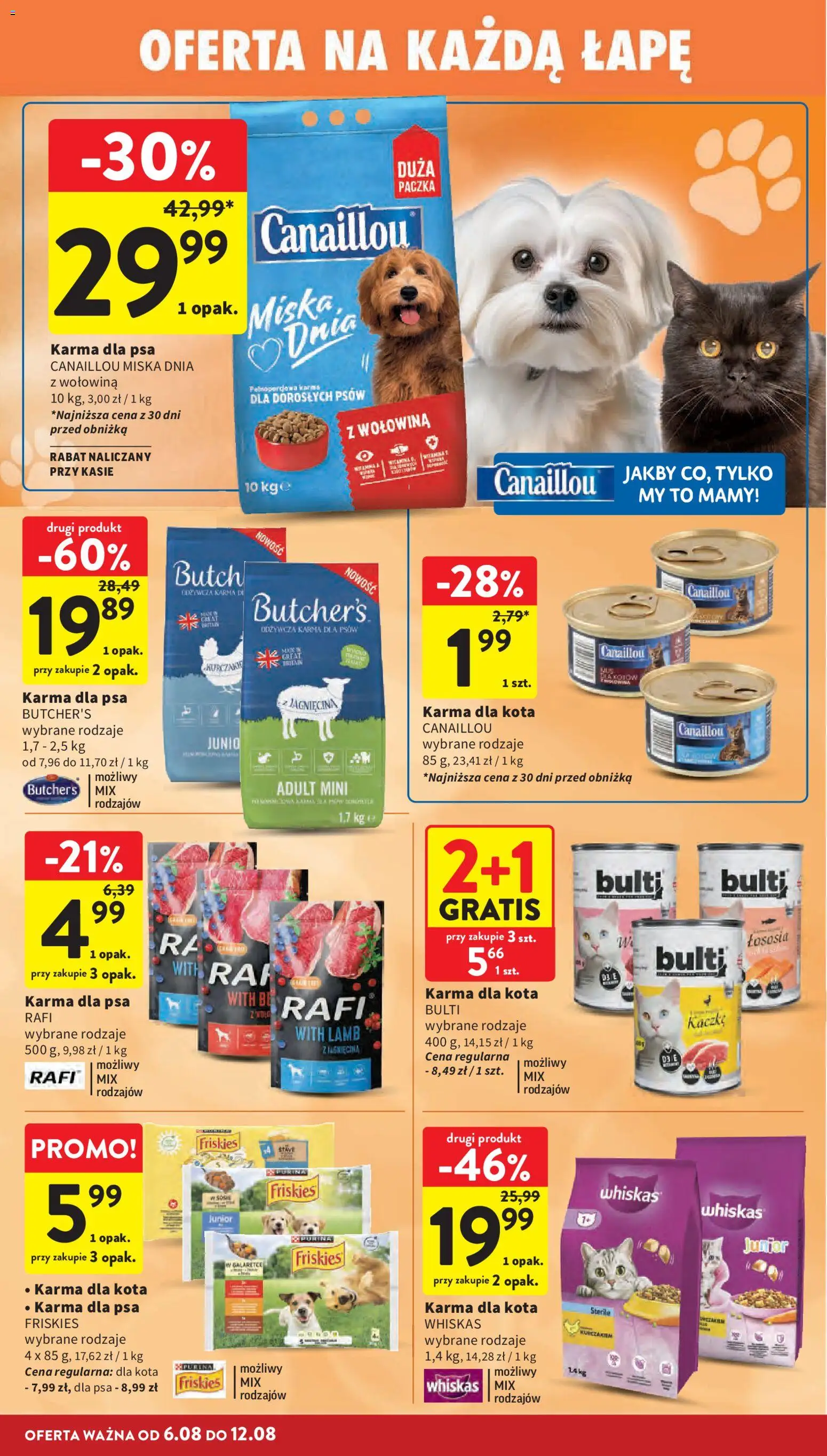 Intermarche gazetka od 06.08.2026 | Strona: 36 | Produkty: Jagnięcina, Karma dla kota, Karma dla psa, Karma dla psów