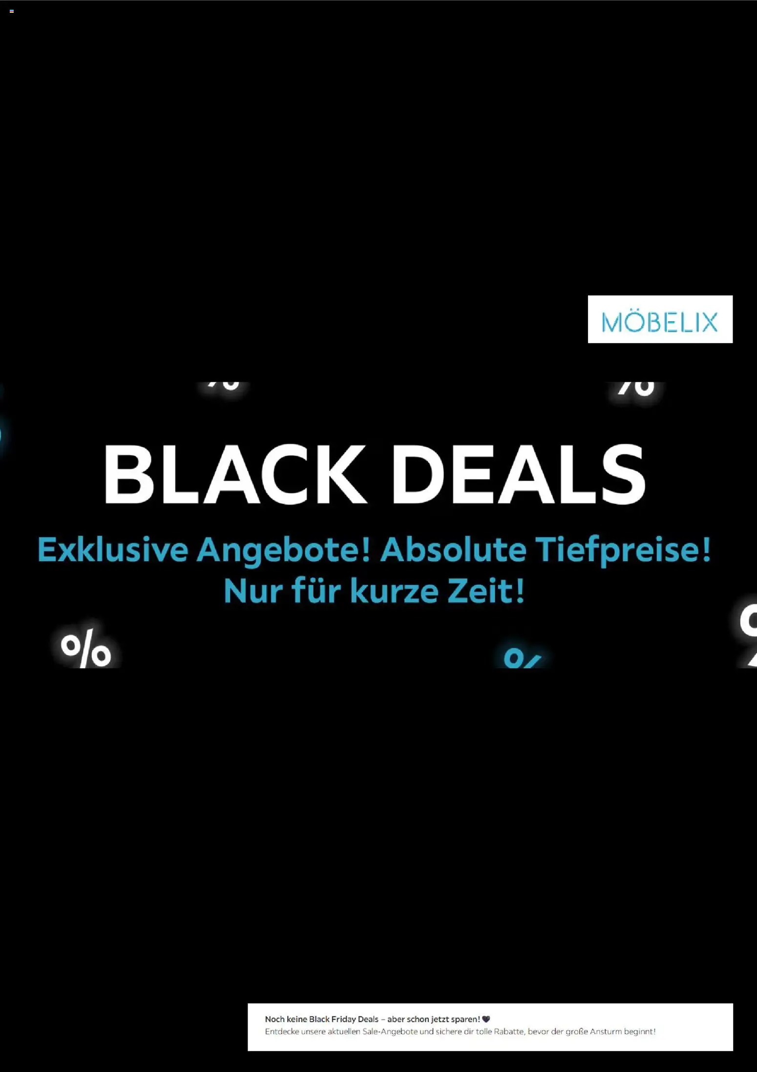 Möbelix Black Friday Ankündigung gültig ab 20.10.2026 | Seite: 1