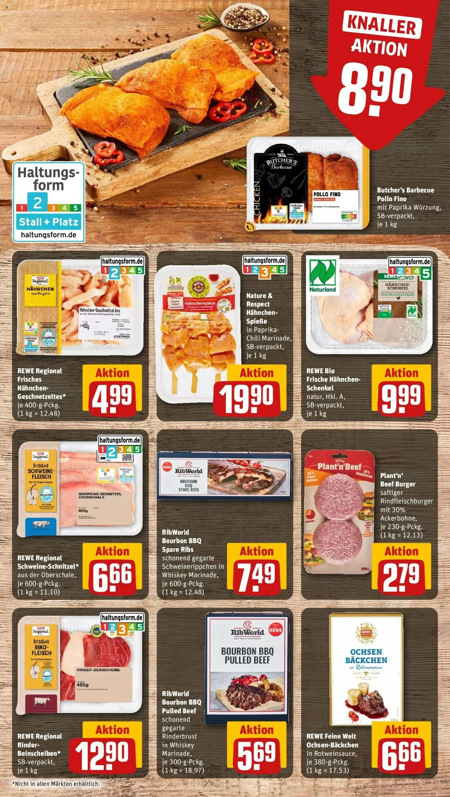Rewe Prospekt Stegaurach – gültig ab 08.06.2026 | Seite: 9 | Produkte: Hahnchen, Paprika, Bourbon, Whiskey