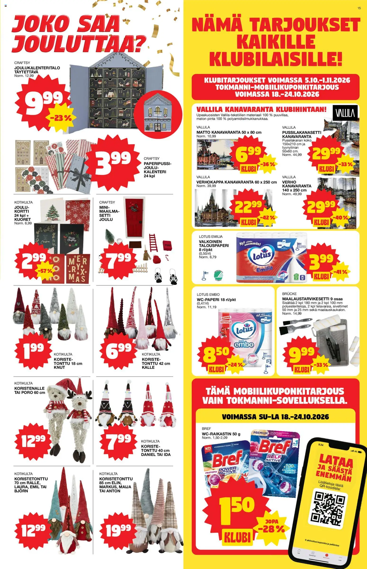 Tokmanni tarjoukset – voimassa 19/10/2026 alkaen | Sivu: 15