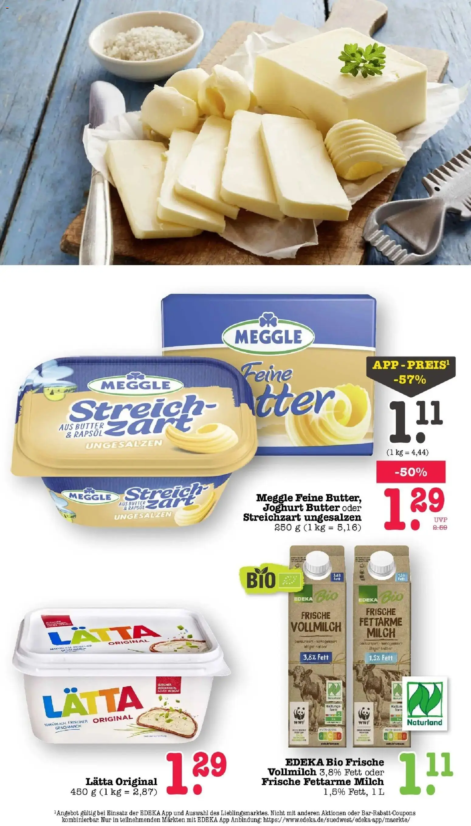 Edeka Prospekt Frankfurt Am Main (ab 07.09.2026) » Angebote Online | Seite: 22 | Produkte: Milch, Butter, Joghurt, Lätta