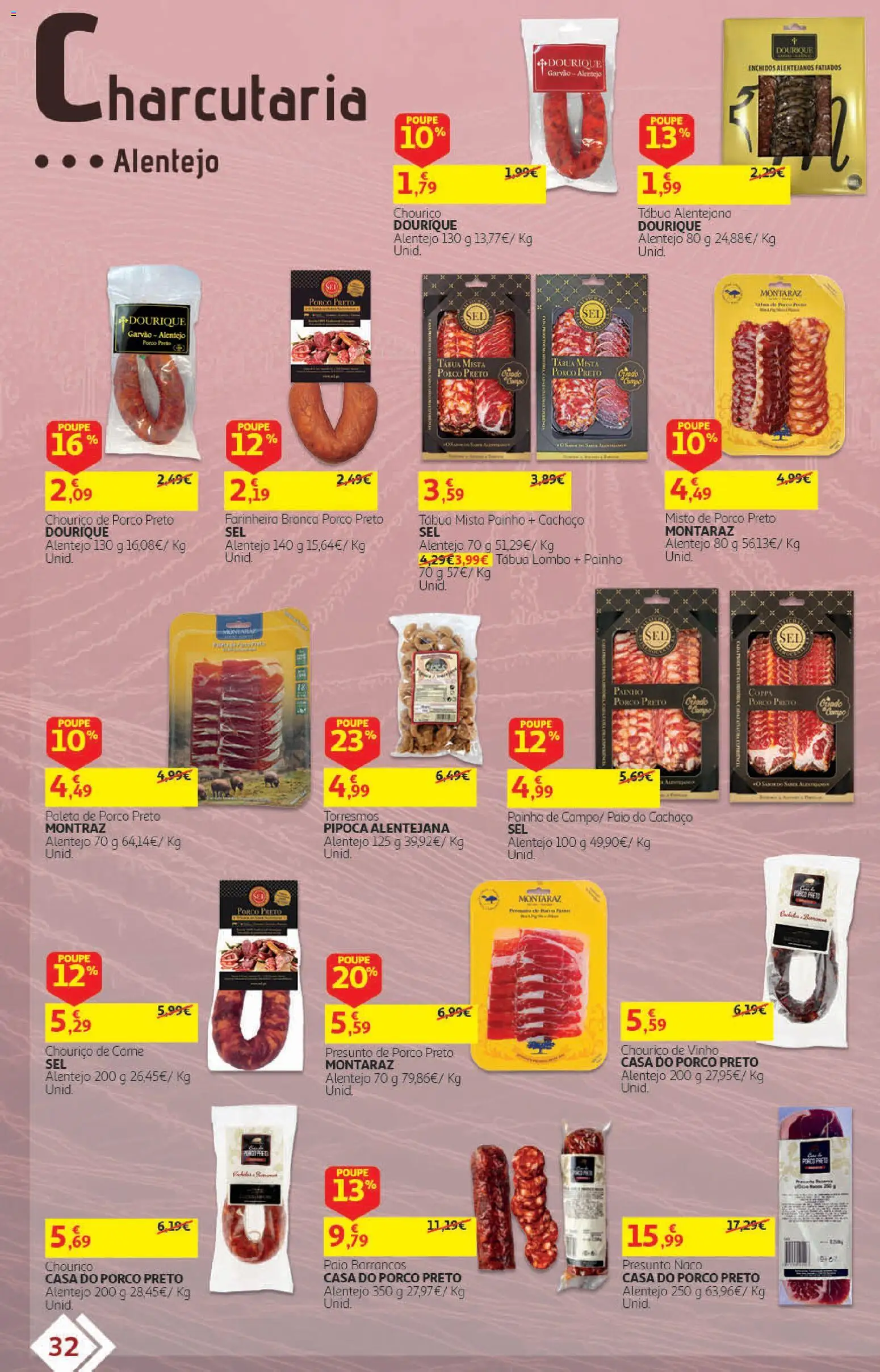 Auchan folheto - Vinhos │ válido de 22/09/2026 | Página: 32 | Produtos: Tábua, Presunto, Chouriço, Carne