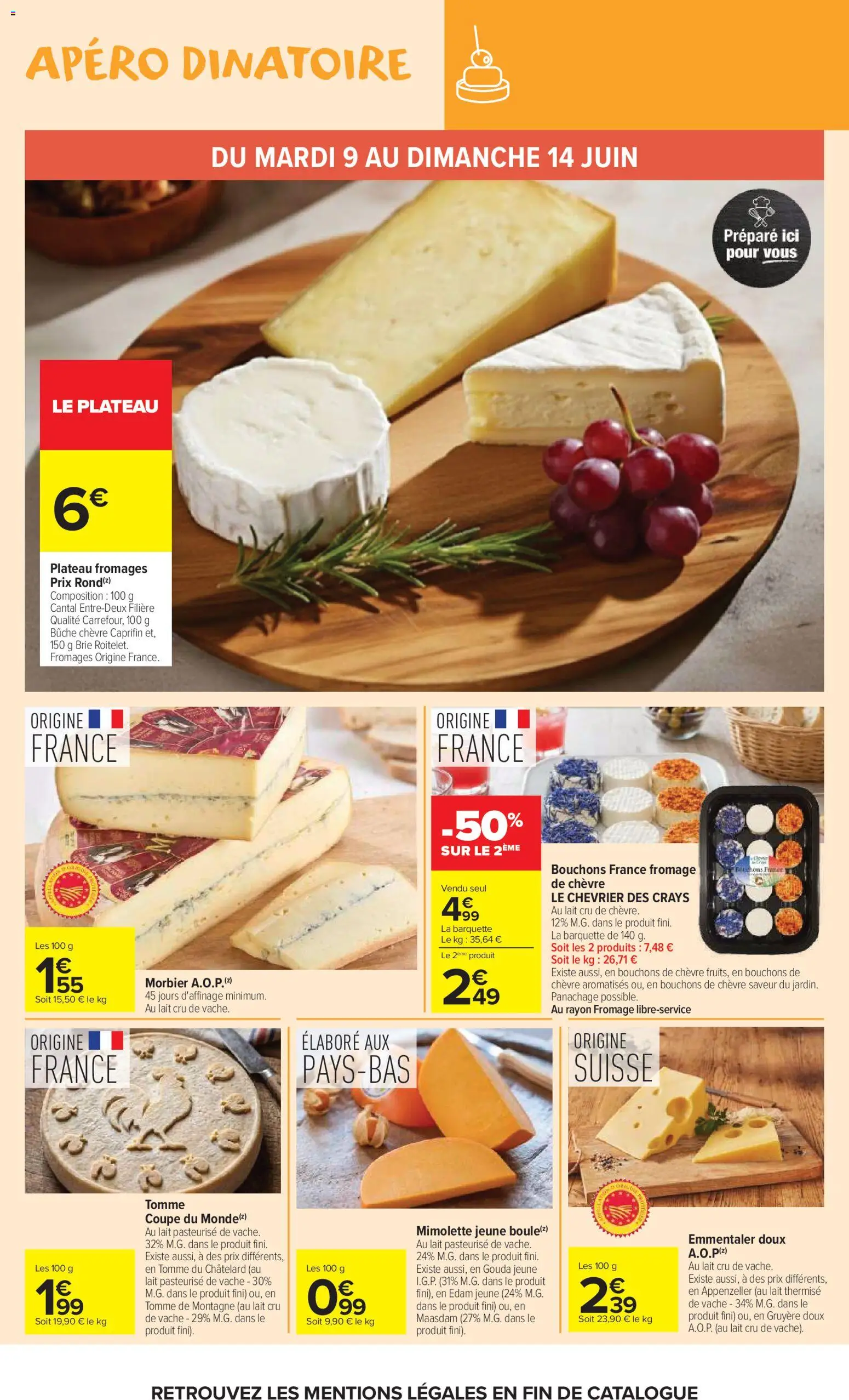 {H1} | Page: 18 | Produits: Plateau, Lait, Brie, Gouda
