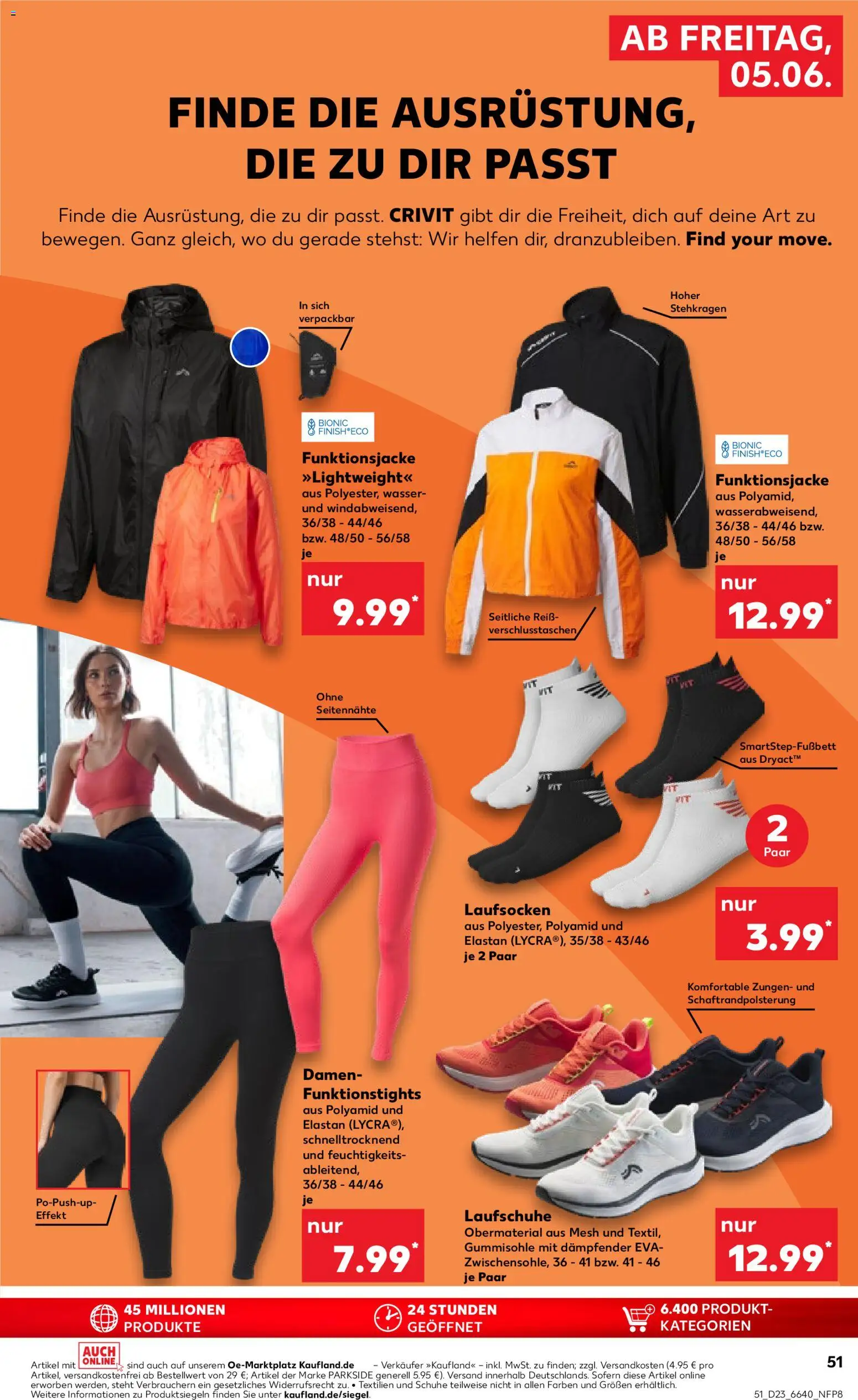 Kaufland Prospekt Speyer – gültig ab 04.06.2026 | Seite: 51 | Produkte: Laufschuhe, Finish, Wasser, Leggings