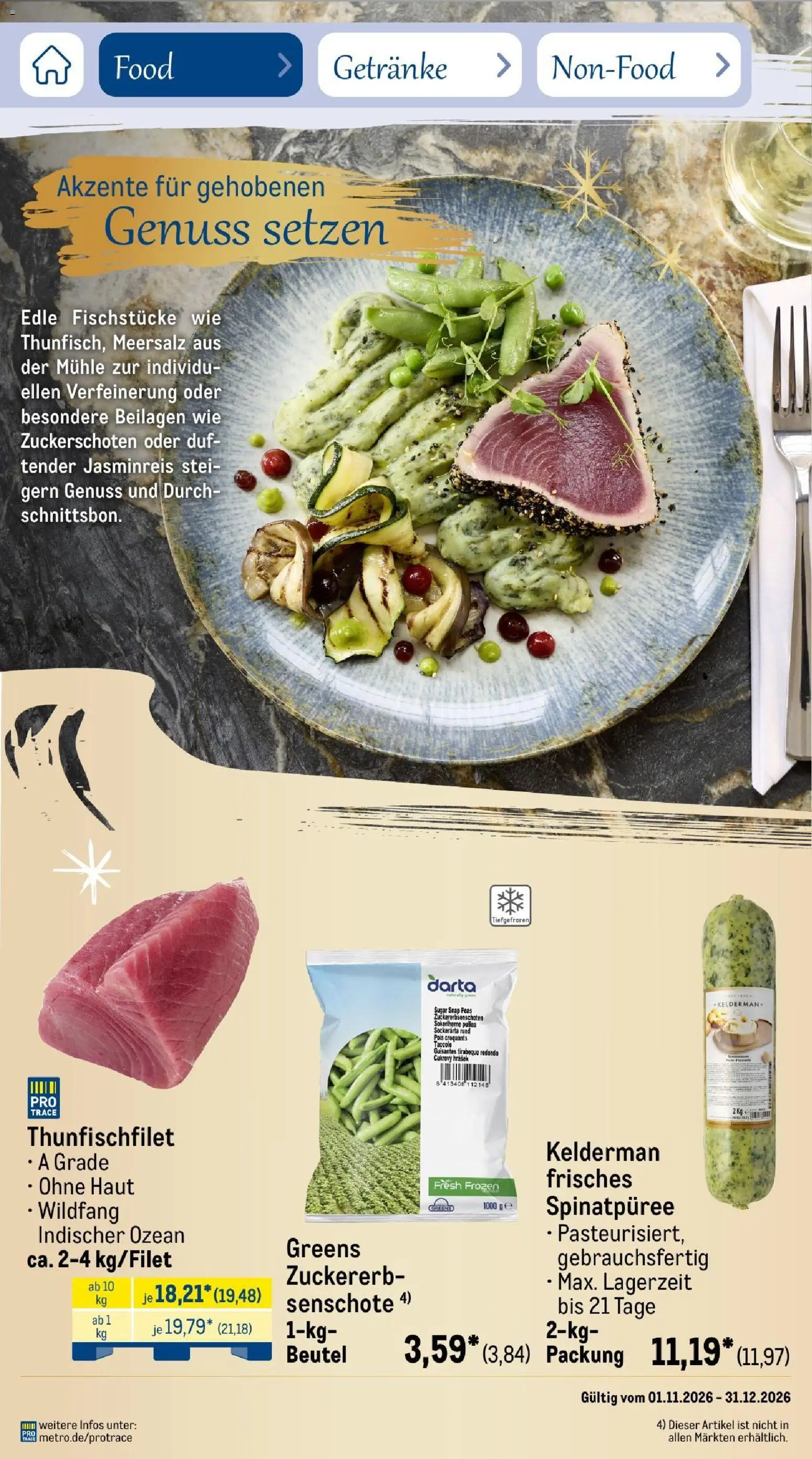 Metro Saisonkatalog Festtage voller Genuss – gültig ab 01.11.2026 | Seite: 17 | Produkte: Beilagen, Mühle, Jasminreis