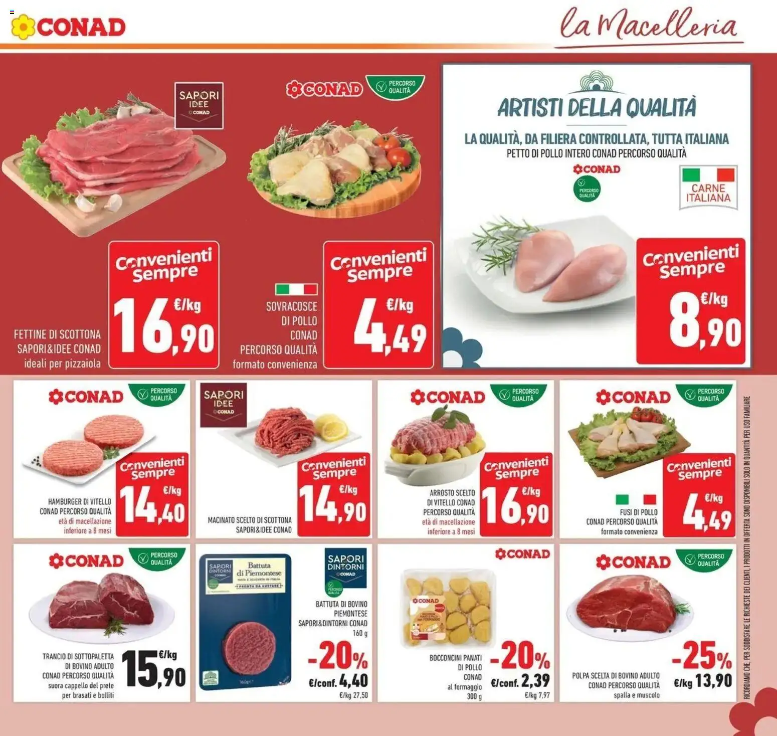 Volantino Conad del 21/10/2026 | Pagina: 15 | Prodotti: Arrosto, Formaggio, Cappello, Vitello