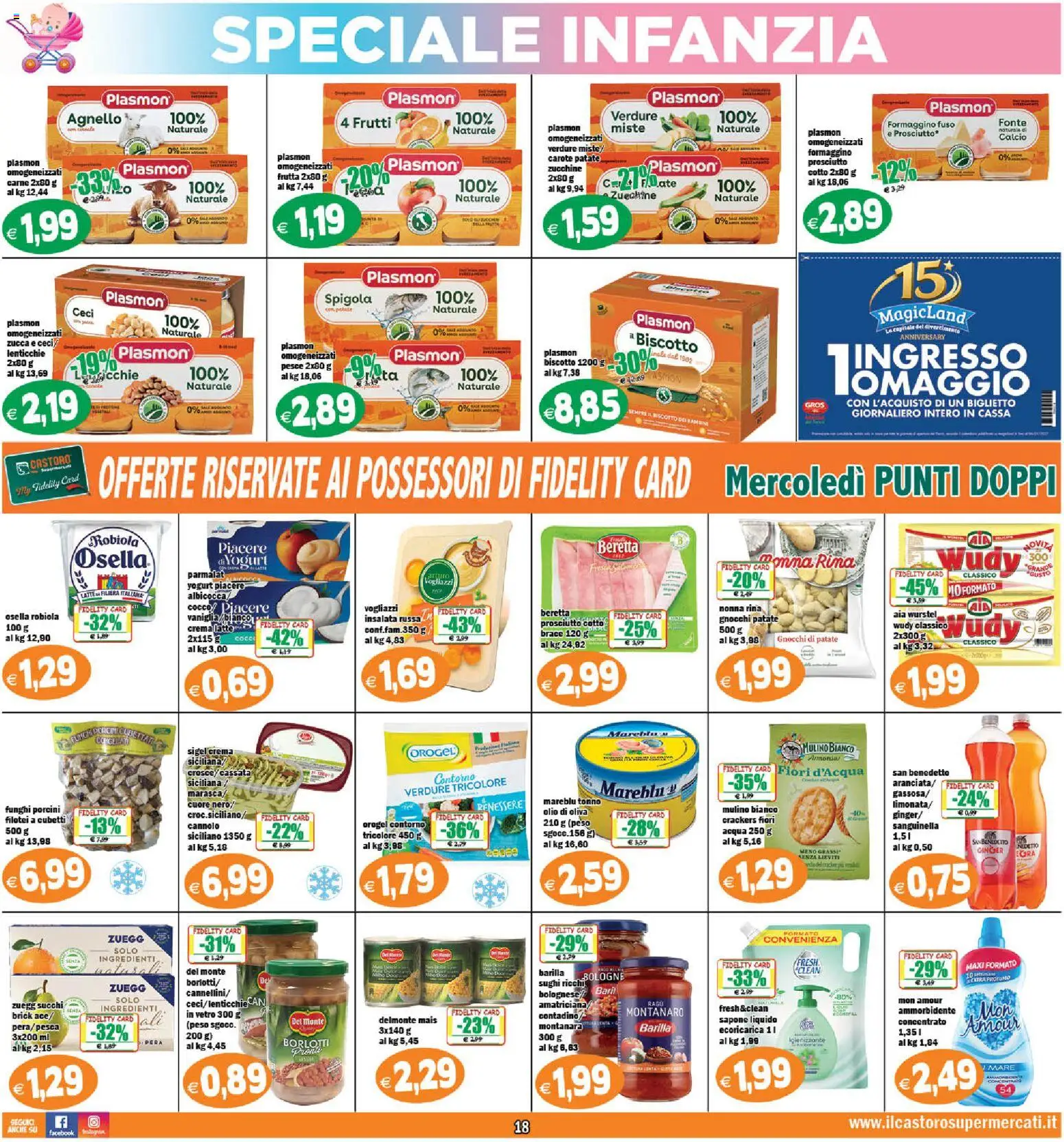 Volantino Il Castoro del 10.06.2026 | Pagina: 18 | Prodotti: Patate, Tonno, Gnocchi, Olio di Oliva