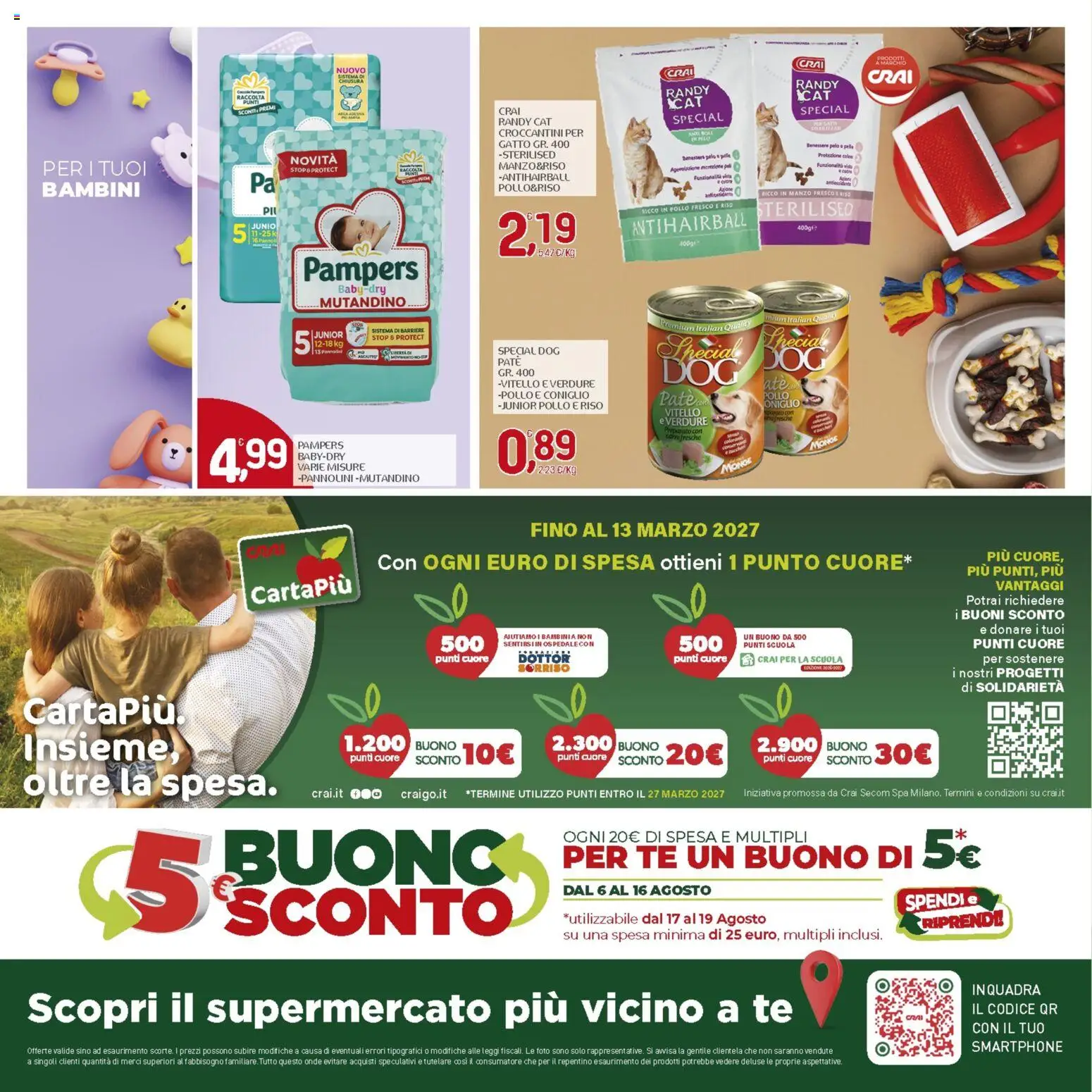 Volantino CRAI del 06/08/2026 | Pagina: 8 | Prodotti: Paté, Pannolini, Riso, Vitello