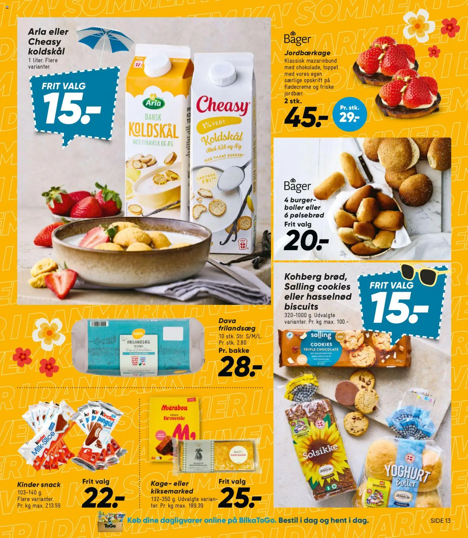 Bilka tilbudsavis – gyldig fra 17/07/2026 | Side: 16 | Produkter: Pølsebrød, Yoghurt, Æg, Cookies
