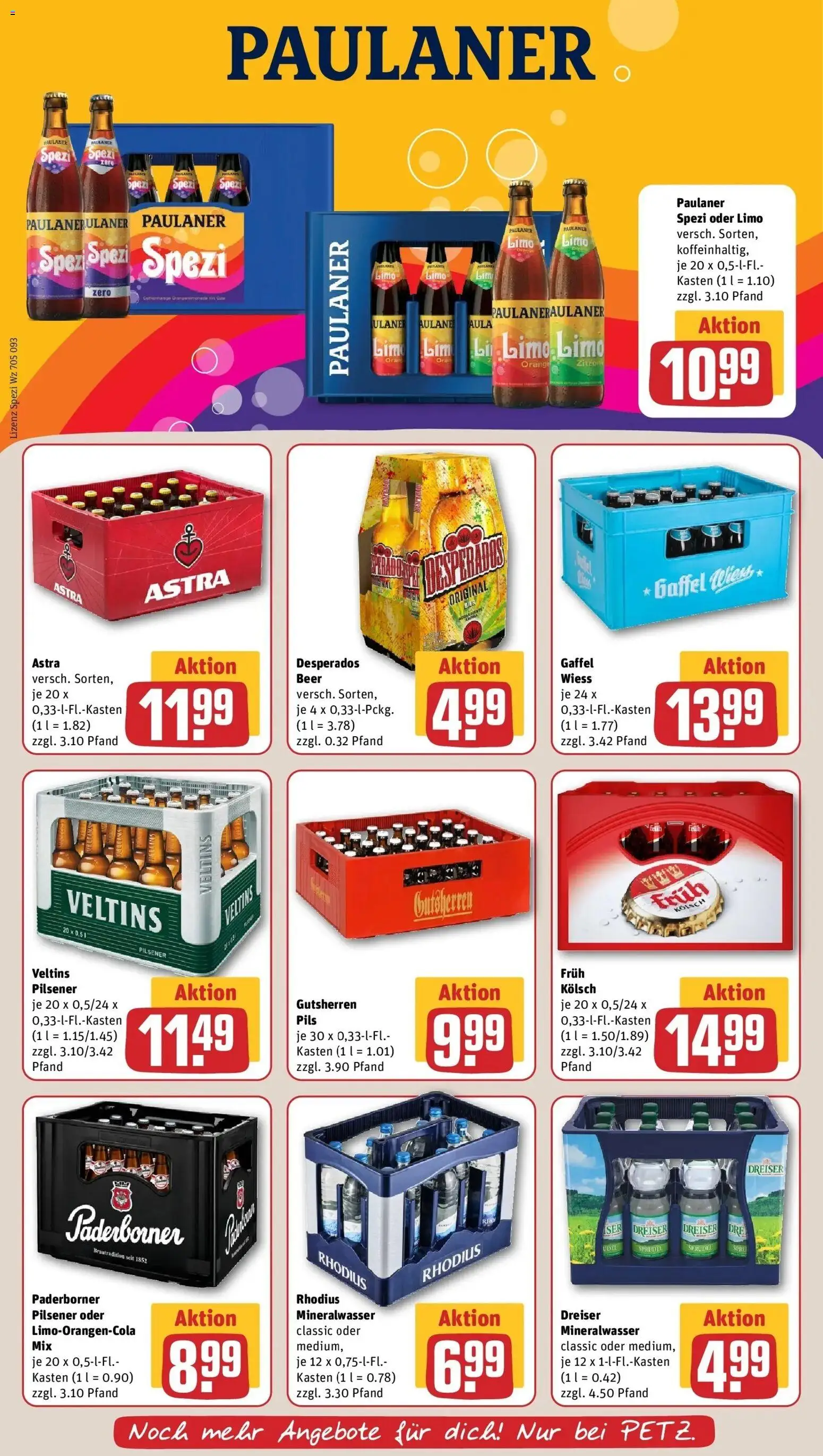 REWE Prospekt ab 05.10.2026 zum Blättern » Angebote | Seite: 20 | Produkte: Bier, Paulaner spezi, Desperados, Veltins