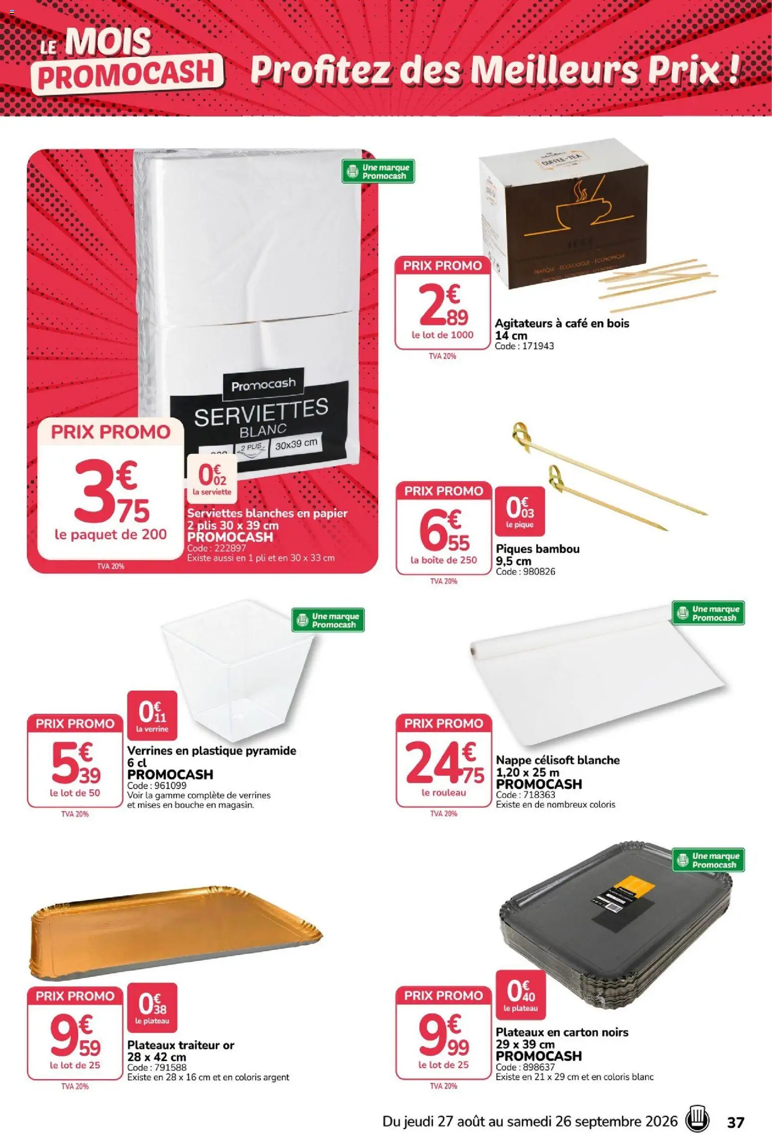 {H1} | Page: 37 | Produits: Plateau, Verrines, Café, Serviettes
