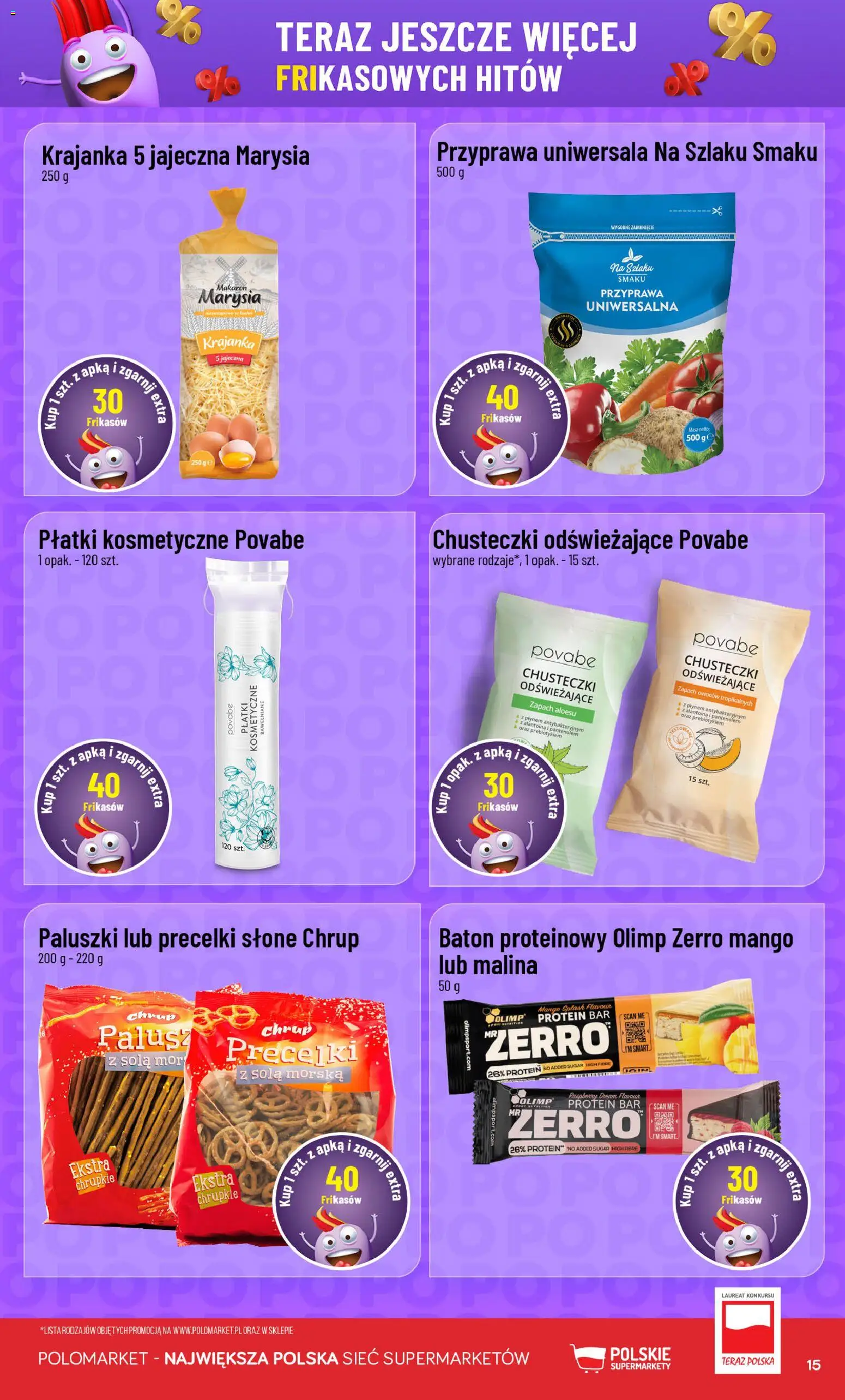 POLOmarket gazetka - Frikasowe Hity od 05.08.2026 | Strona: 15 | Produkty: Mango, Paluszki, Zapach, Płatki kosmetyczne