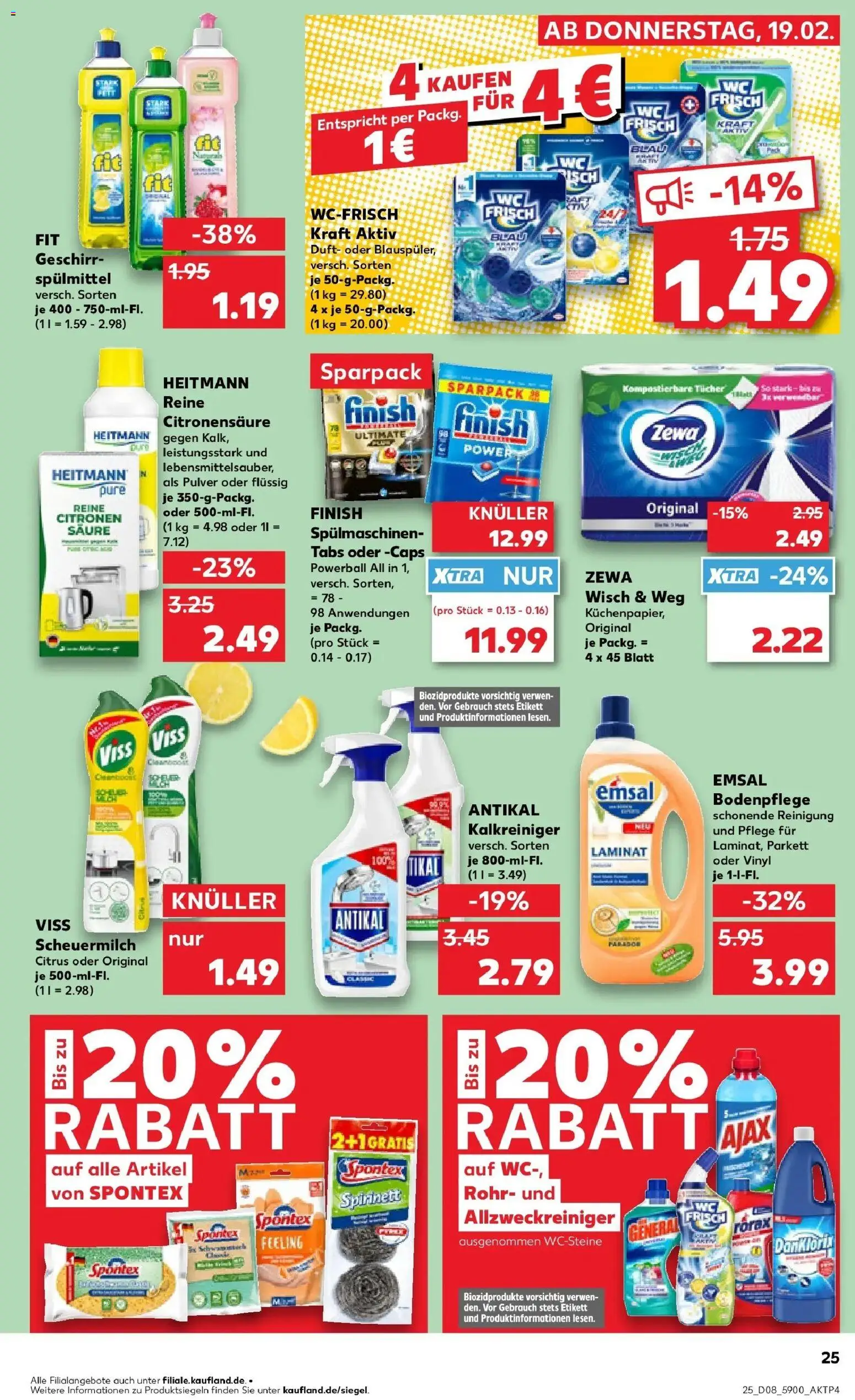 Kaufland prospekt Großenhain	 – gültig ab 22.02.2026 | Seite: 25 | Produkte: Duft, Zewa, Finish