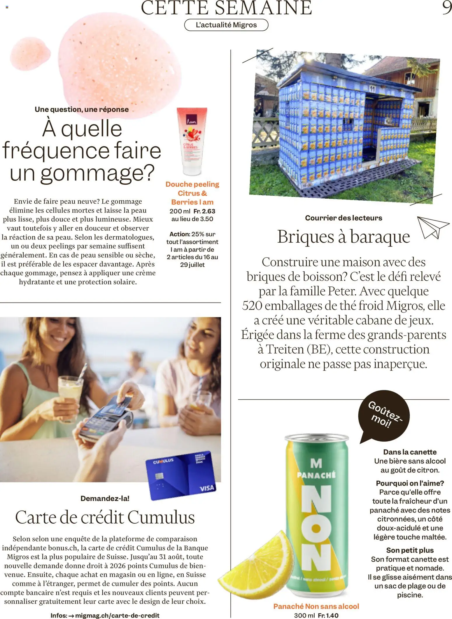 Migros aktionen Magazine FR – gültig ab 15.07.2026 | Seite: 9 | Produkte: Peeling, Creme