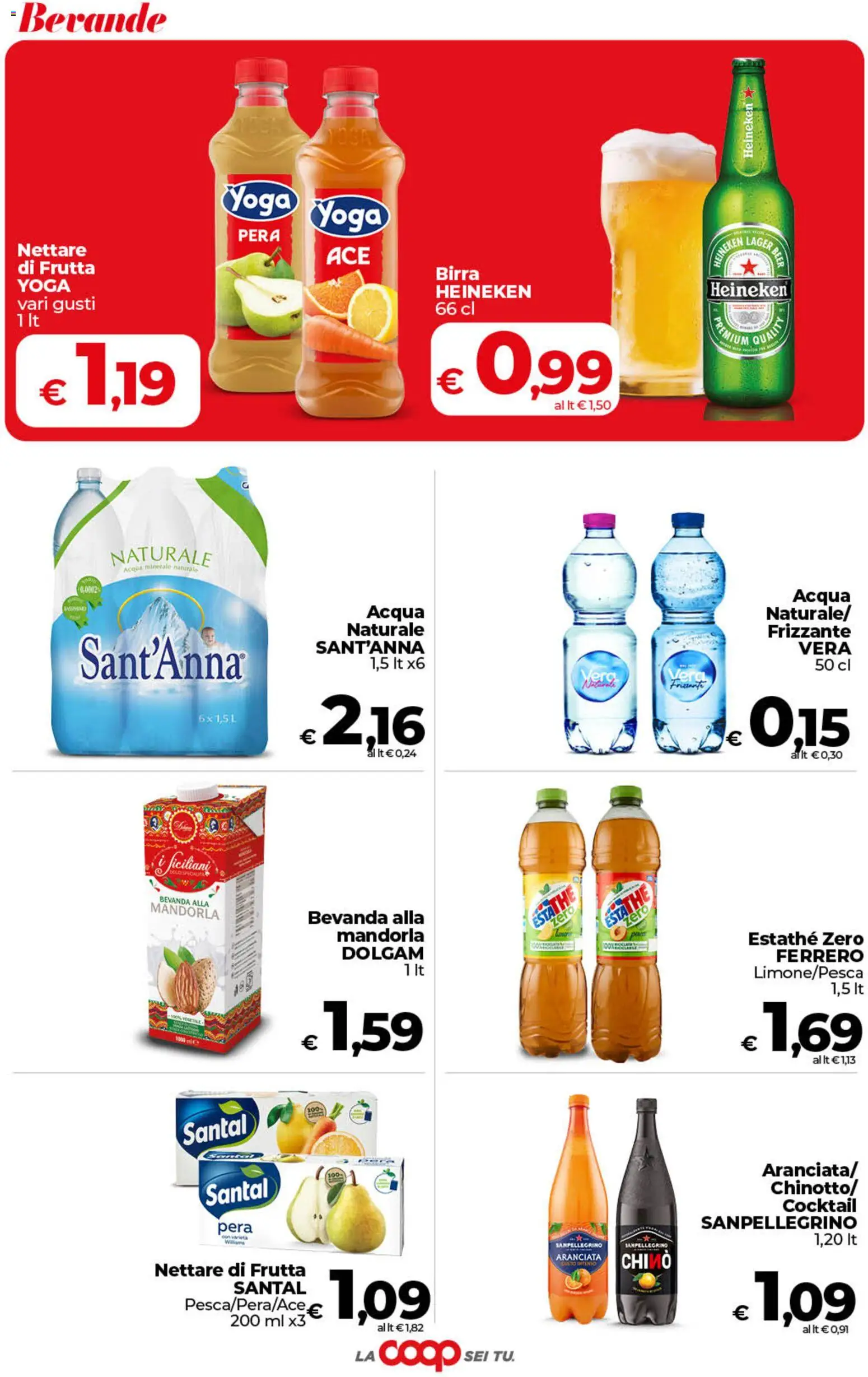 Volantino COOP del 21/07/2026 | Pagina: 38 | Prodotti: Birra, Frutta, Acqua minerale, Heineken